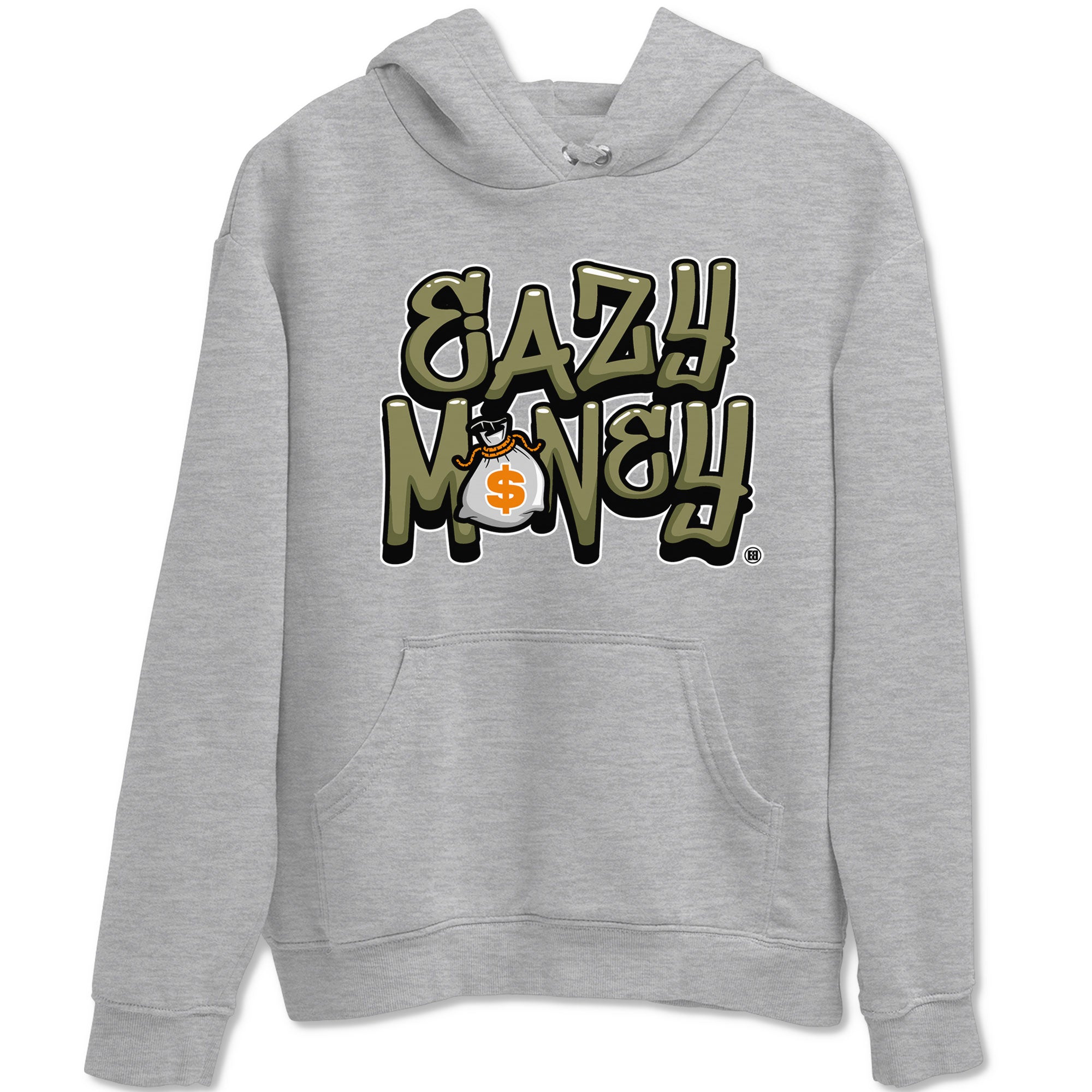 Air Jordan 5 Olive shirt to match jordans Easy Money sneaker match tee AJ5 Olive Drip Gear Zone unisex cotton Heather Grey 2 crew neck shirt