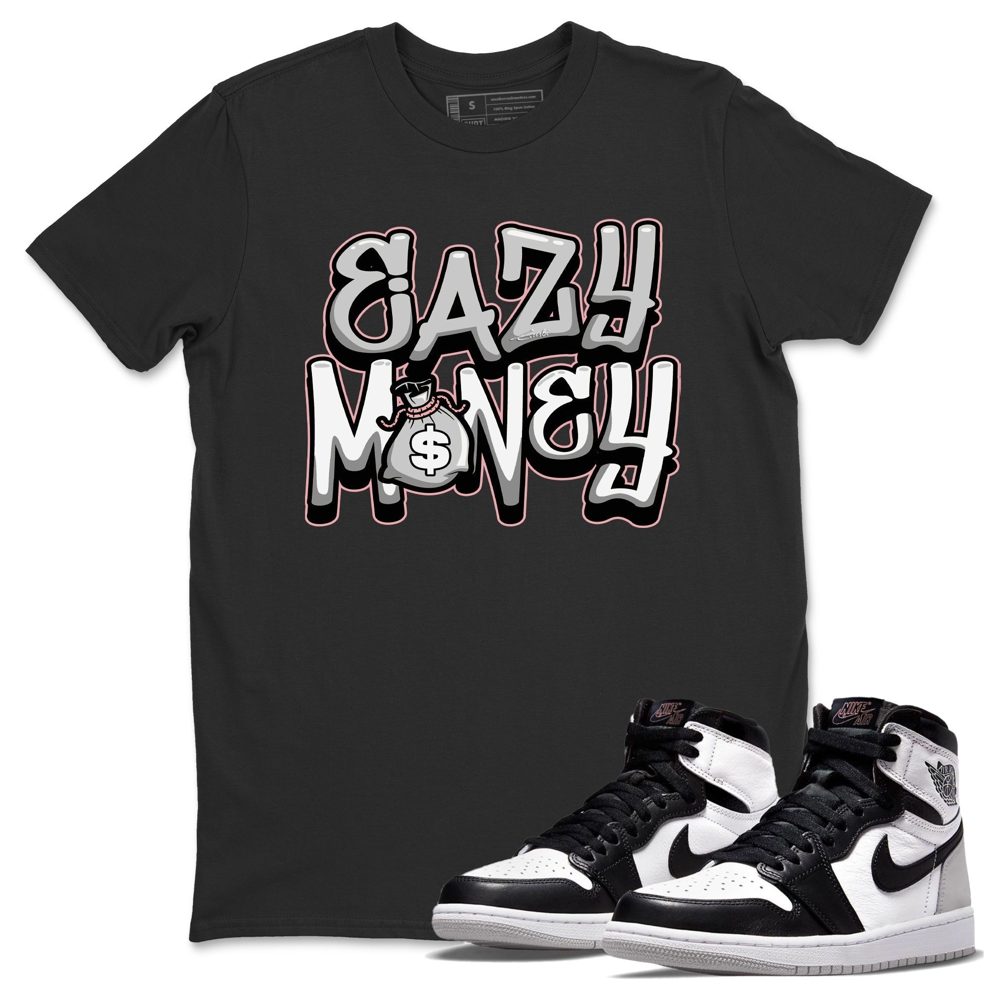 Jordan 1 Stage Haze Sneaker Matching T-Shirt Easy Money Sneaker Tees Jordan 1 Stage Haze Sneaker Release Tees Crew Neck Tees