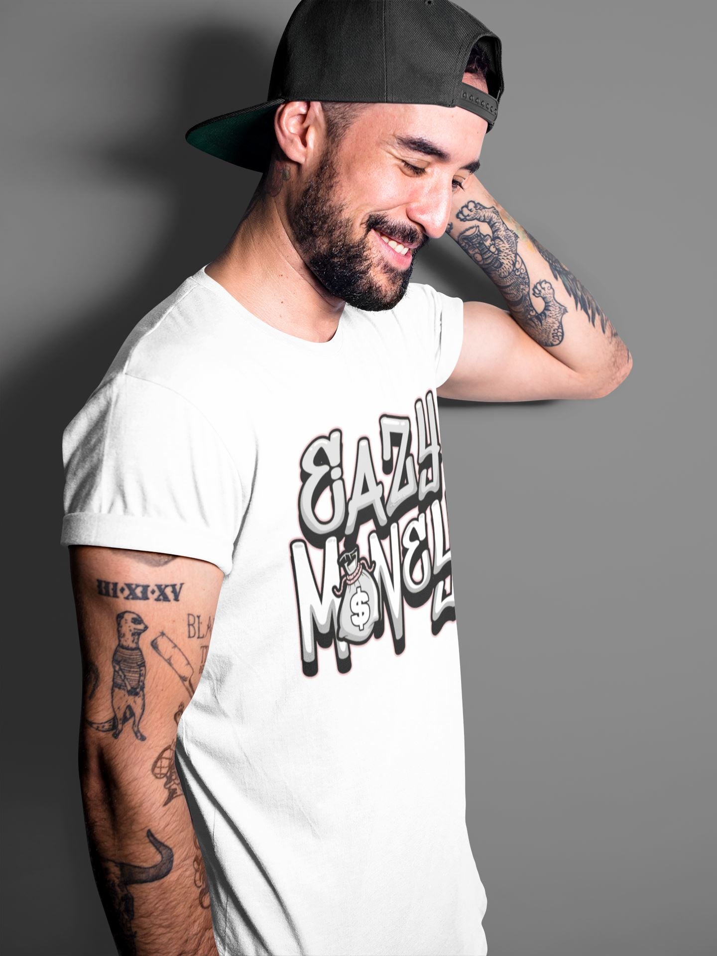 Jordan 1 Stage Haze Sneaker Matching T-Shirt Easy Money Sneaker Tees Jordan 1 Stage Haze Sneaker Release Tees Crew Neck Tees