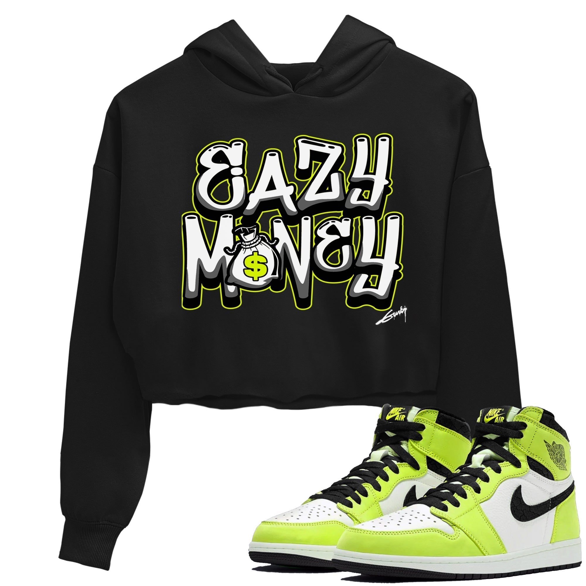 Jordan 1 Visionaire Sneaker Matching T-Shirt Easy Money Sneaker Tees Jordan 1 Visionaire Sneaker Release Tees Women's Shirts