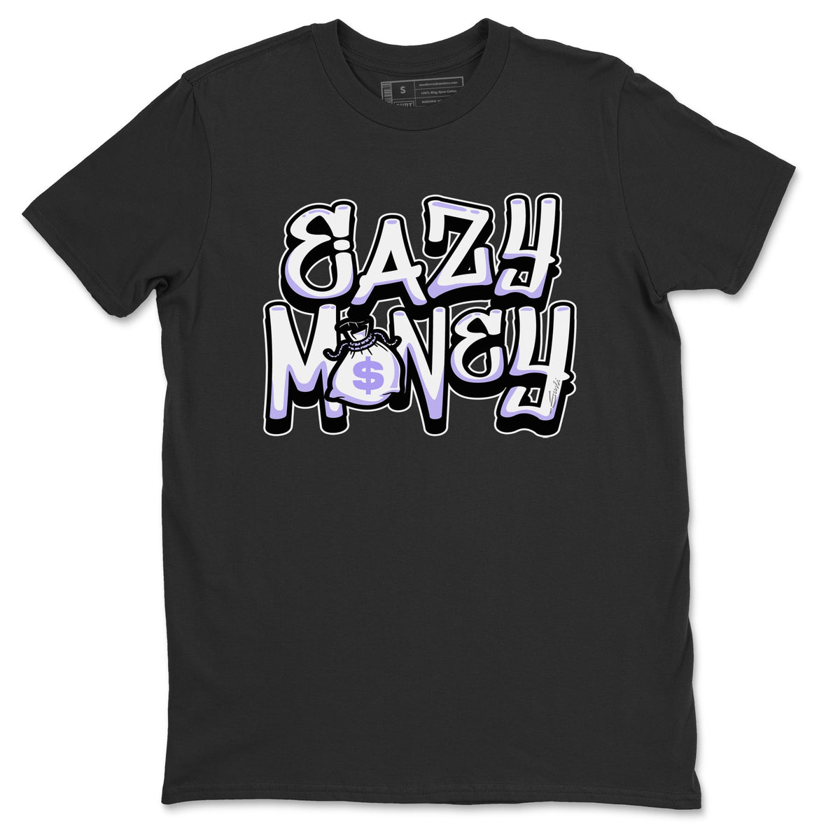 Jordan 11 Pure Violet Sneaker Matching T-Shirt Easy Money Sneaker Tees Jordan 11 Pure Violet Sneaker Release Tees Crew Neck Tees