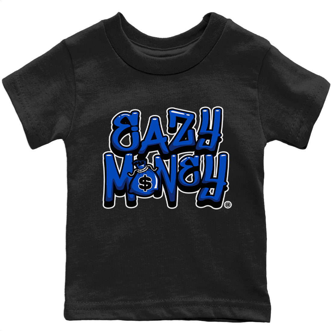 Jordan 12 Hyper Royal Sneaker Matching T-Shirt Easy Money Sneaker Tees Jordan 12 Hyper Royal Sneaker Release Tees Kids Shirts