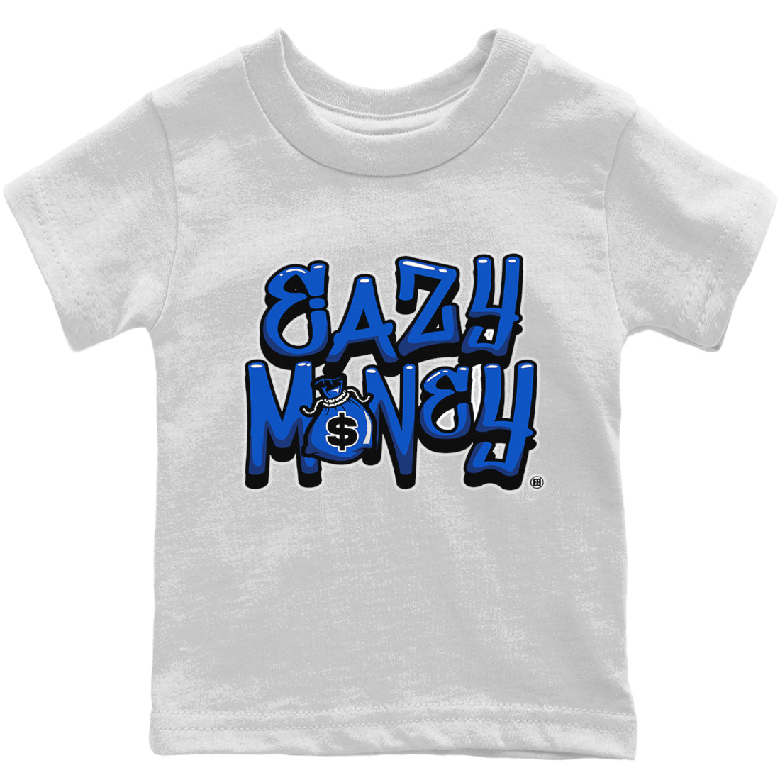 Jordan 12 Hyper Royal Sneaker Matching T-Shirt Easy Money Sneaker Tees Jordan 12 Hyper Royal Sneaker Release Tees Kids Shirts
