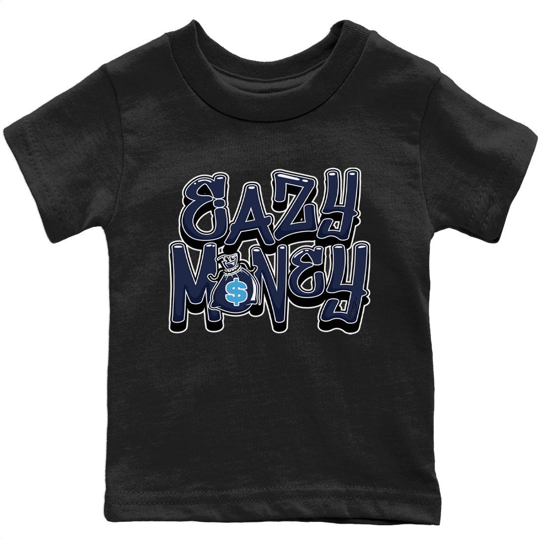 Jordan 13 Brave Blue Sneaker Matching T-Shirt Easy Money Sneaker Tees Jordan 13 Brave Blue Sneaker Release Tees Kids Shirts