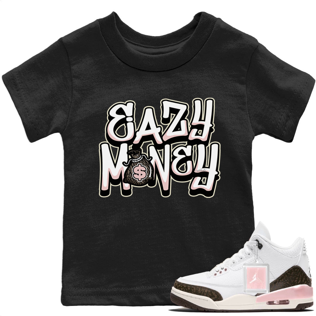 Jordan 3 Atmosphere Sneaker Matching T-Shirt Easy Money Sneaker Tees Jordan 3 Atmosphere Sneaker Release Tees Kids Shirts