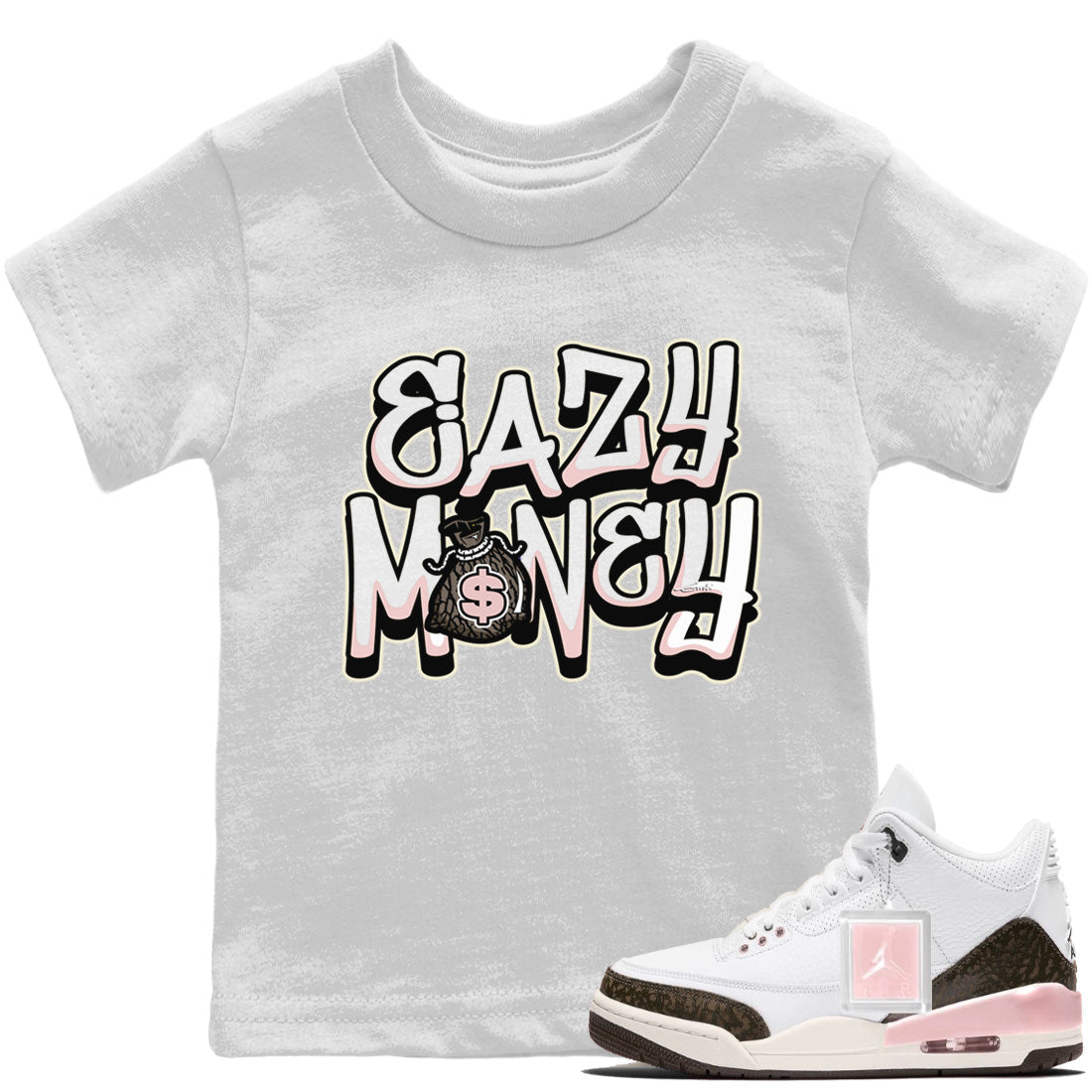 Jordan 3 Atmosphere Sneaker Matching T-Shirt Easy Money Sneaker Tees Jordan 3 Atmosphere Sneaker Release Tees Kids Shirts