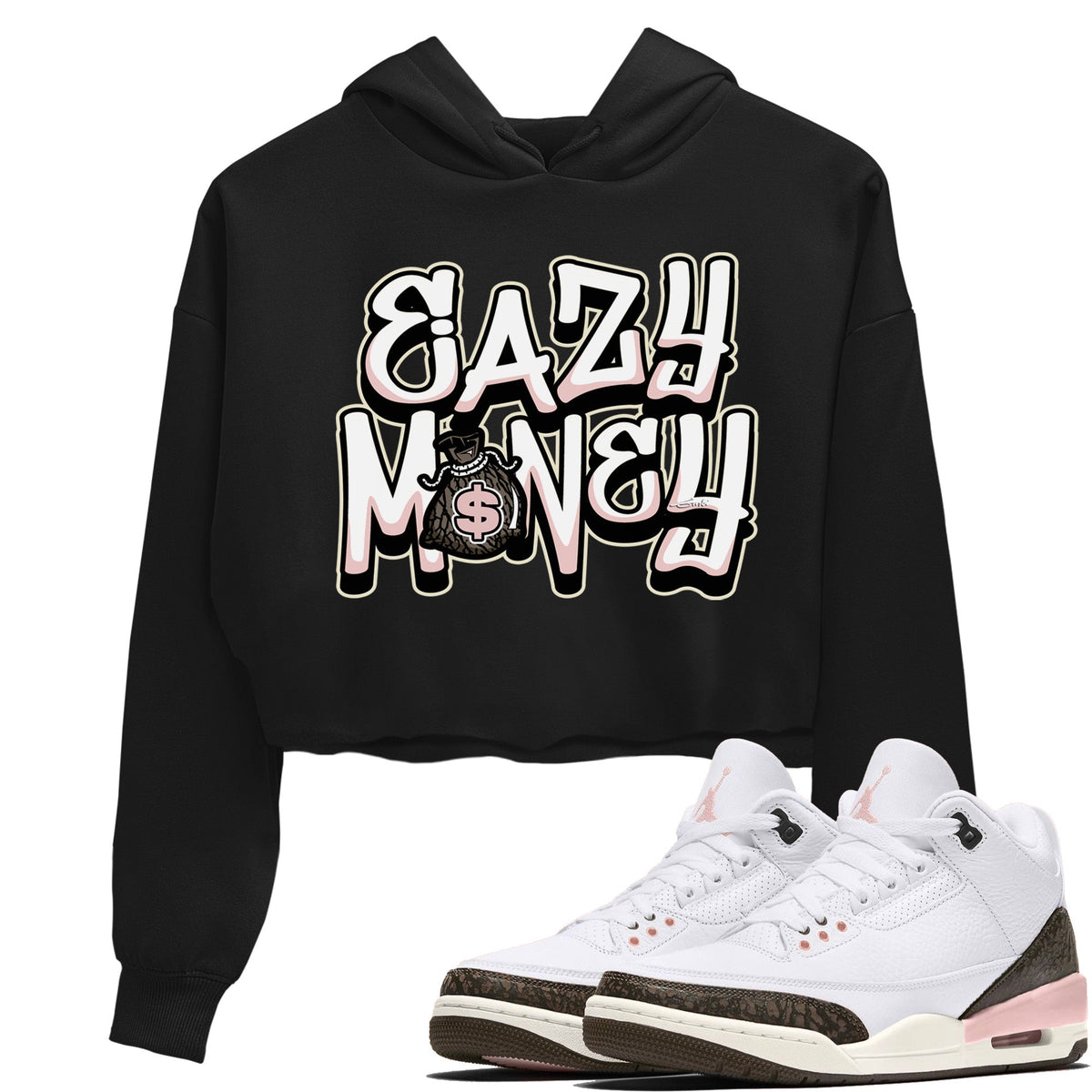Jordan 3 Atmosphere Sneaker Matching T-Shirt Easy Money Sneaker Tees Jordan 3 Atmosphere Sneaker Release Tees Women's Shirts