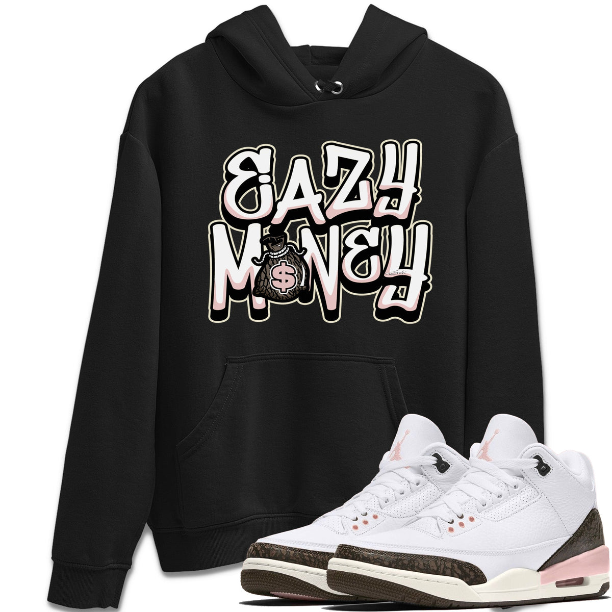 Jordan 3 Atmosphere Sneaker Matching T-Shirt Easy Money Sneaker Tees Jordan 3 Atmosphere Sneaker Release Tees Crew Neck Tees