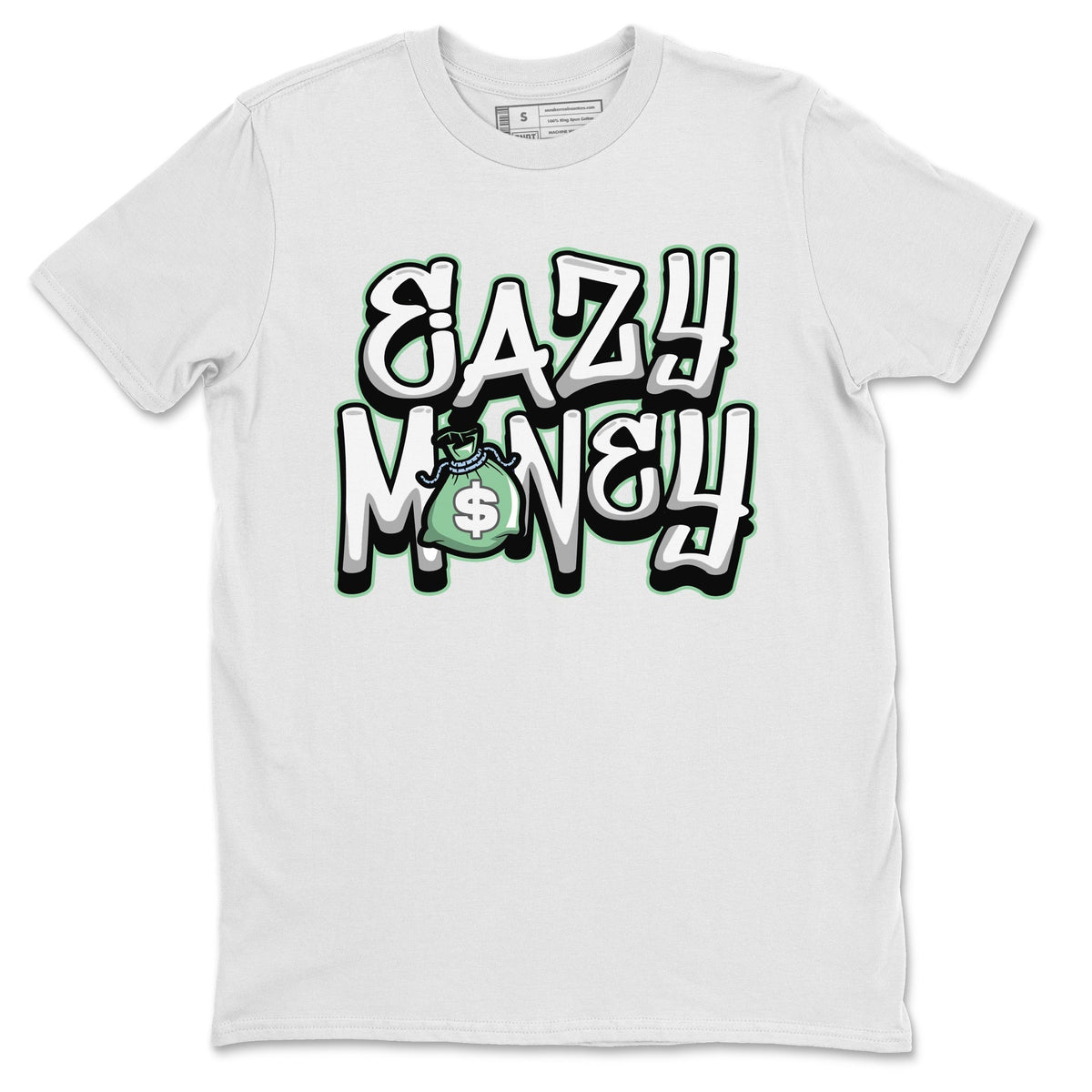 Jordan 6 Mint Foam Sneaker Matching T-Shirt Easy Money Sneaker Tees Jordan 6 Mint Foam Sneaker Release Tees Crew Neck Tees