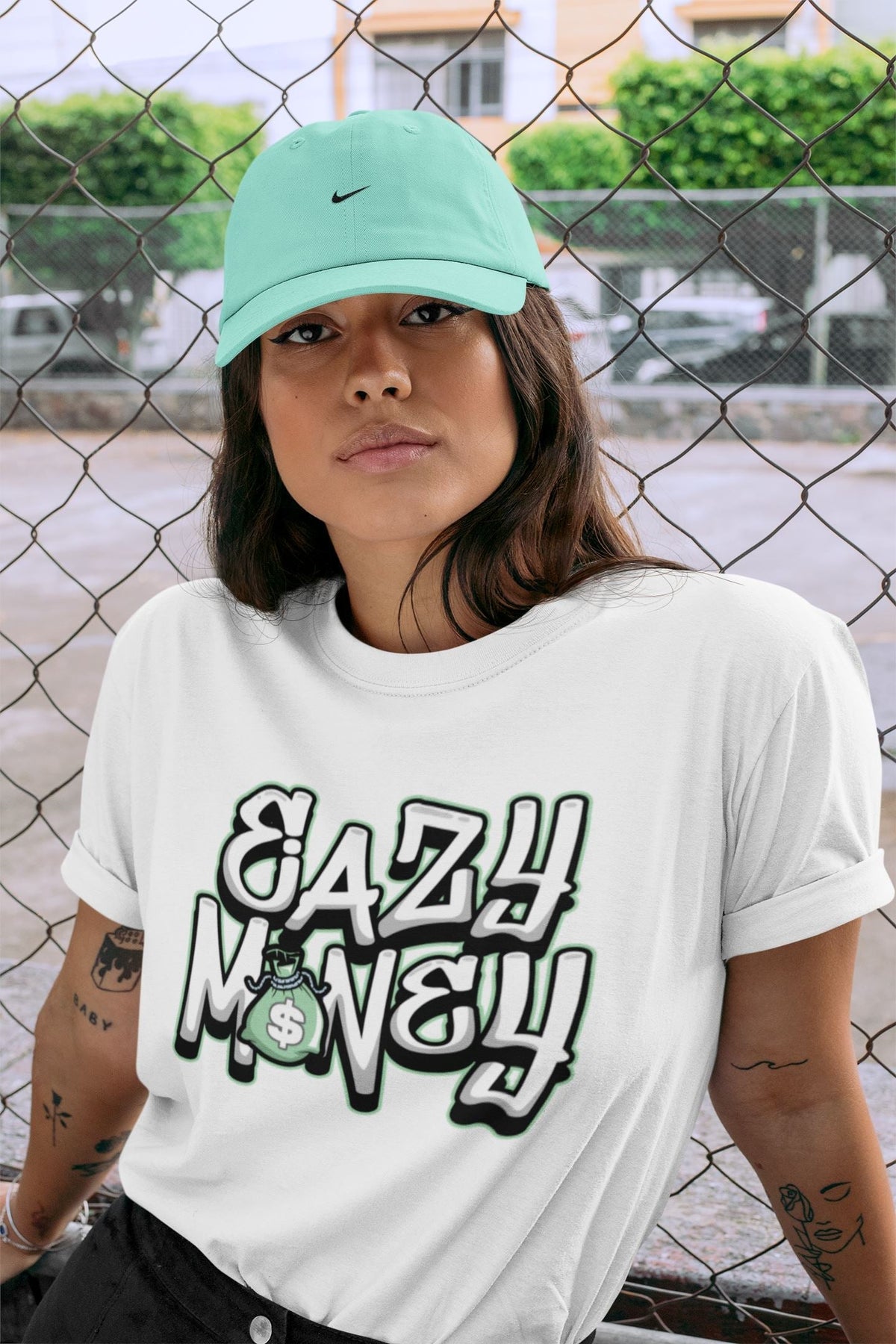 Jordan 6 Mint Foam Sneaker Matching T-Shirt Easy Money Sneaker Tees Jordan 6 Mint Foam Sneaker Release Tees Crew Neck Tees