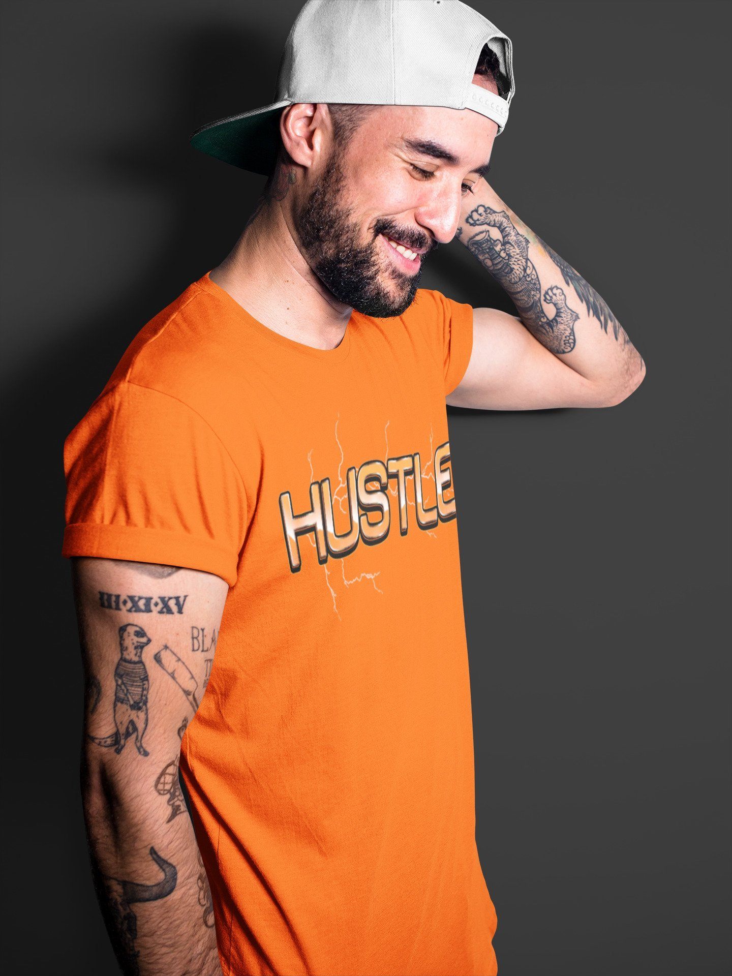 Jordan 1 Electro Orange Sneaker Matching T-Shirt Electric Hustle Sneaker Tees Jordan 1 Electro Orange Sneaker Release Tees Crew Neck Tees