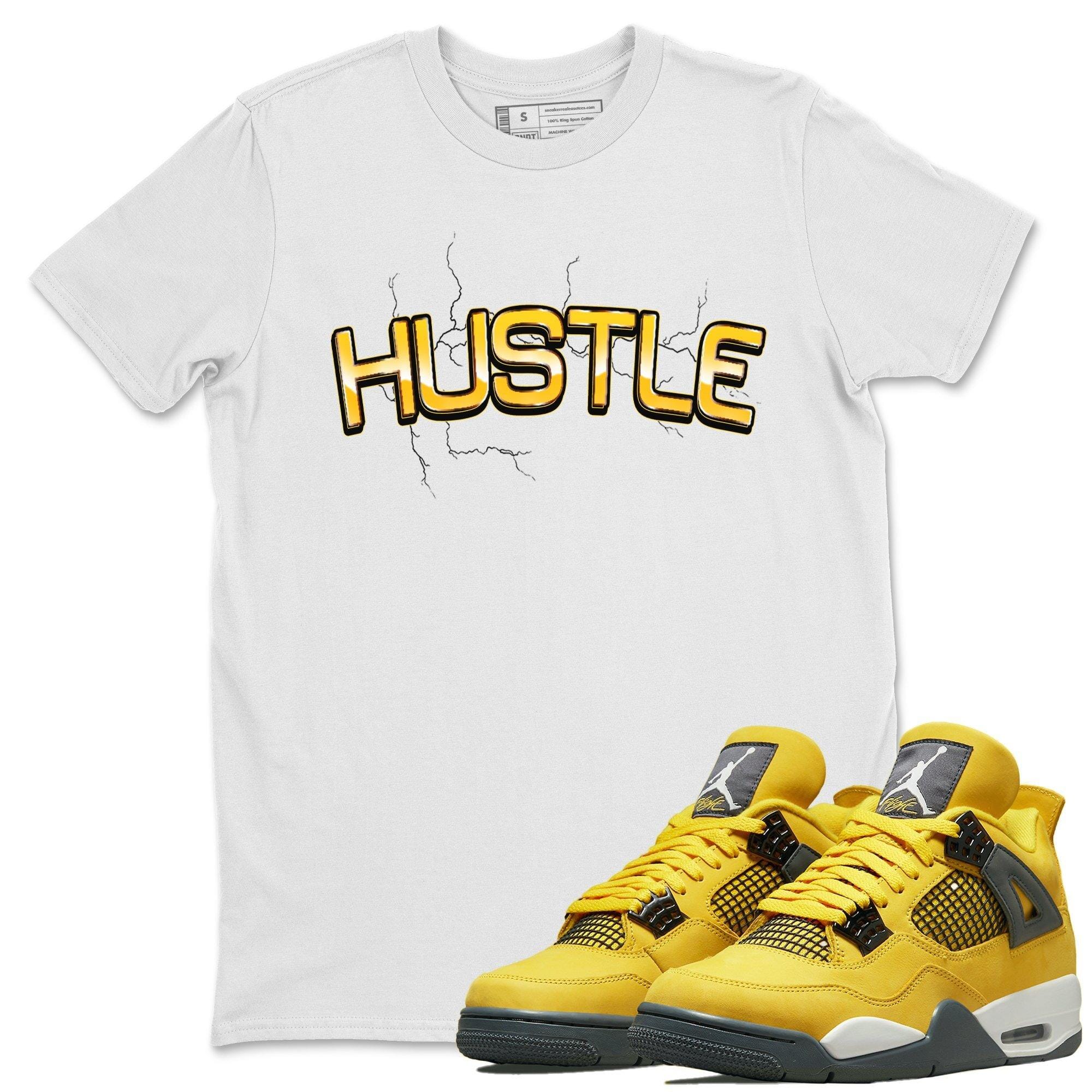 Jordan 4 Lightning Shirt To Match Jordans Electric Hustle Sneaker Tees Jordan 4 Lightning Drip Gear Zone Sneaker Matching Clothing Unisex Shirts