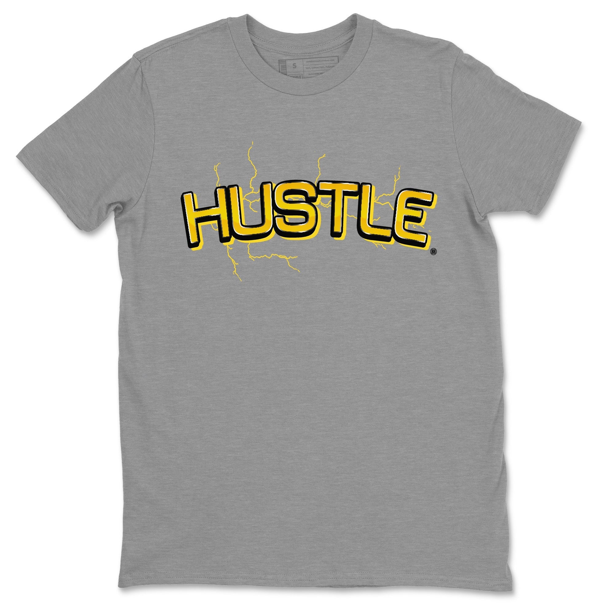 Air Jordan 4 Thunder Sneaker Match Tees Electric Hustle Streetwear Sneaker Shirt Air Jordan 4 Retro Thunder Sneaker Release Tees Unisex Shirts Heather Grey 2