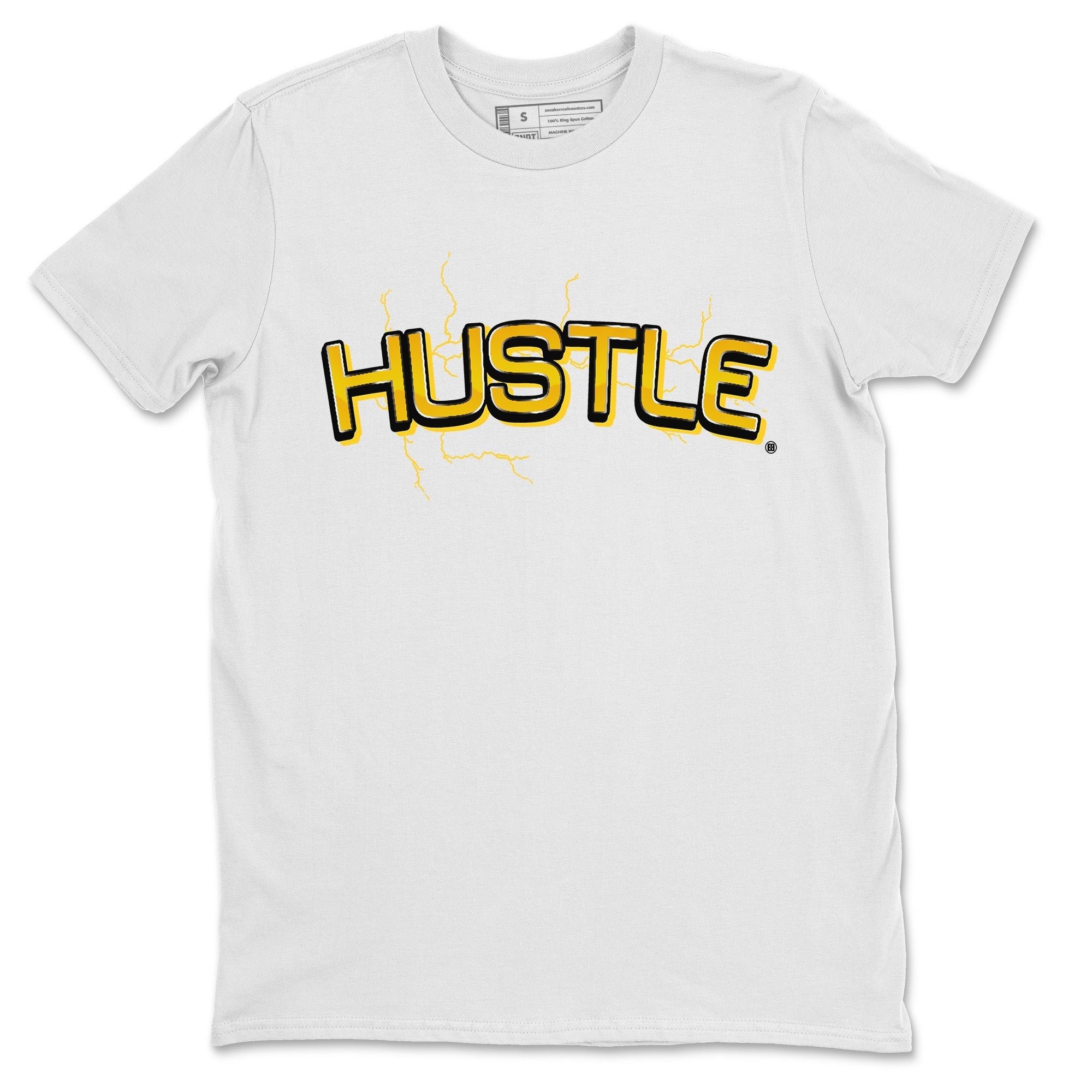 Air Jordan 4 Thunder Sneaker Match Tees Electric Hustle Streetwear Sneaker Shirt Air Jordan 4 Retro Thunder Sneaker Release Tees Unisex Shirts White 2