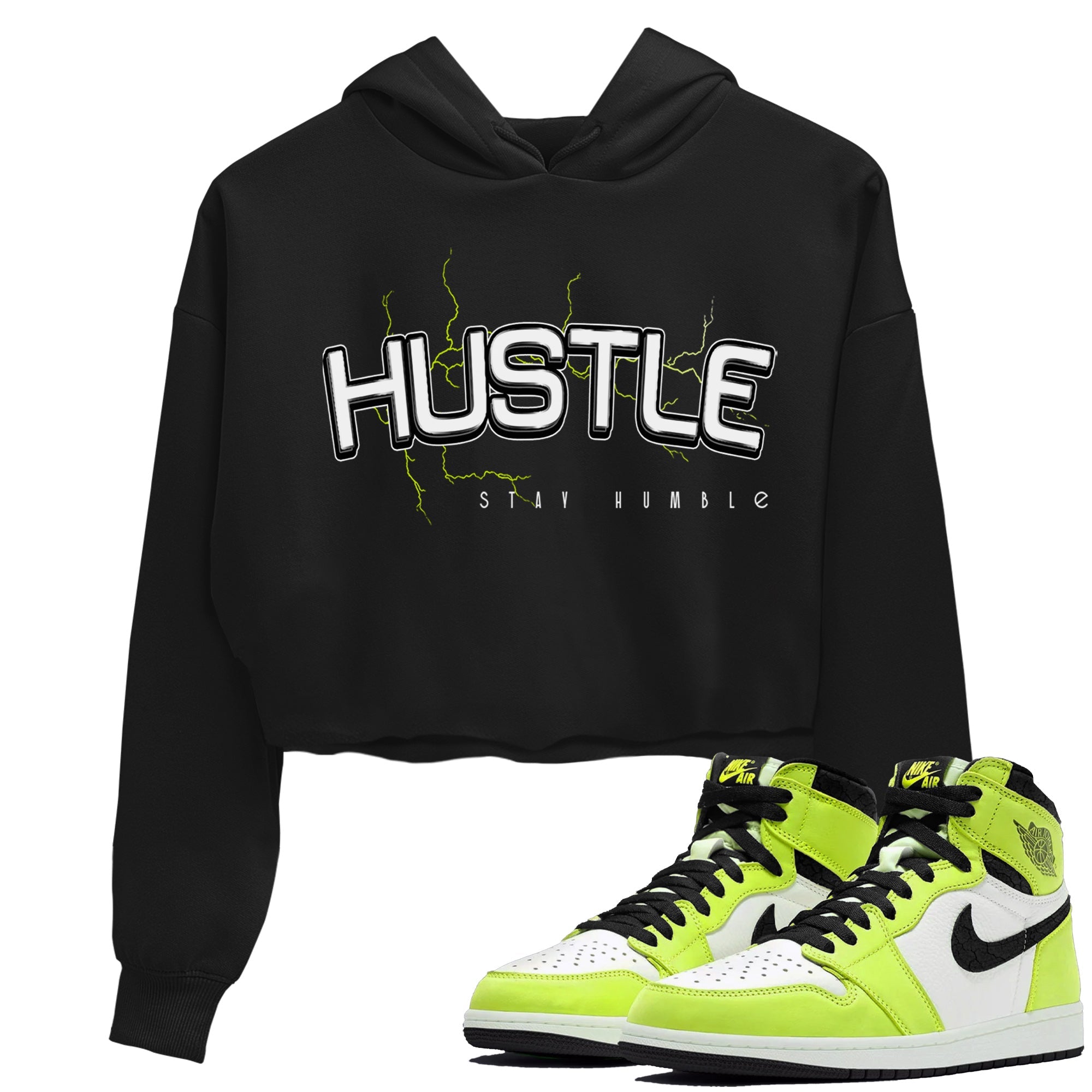 Jordan 1 Visionaire Sneaker Matching T-Shirt Electric Hustle Sneaker Tees Jordan 1 Visionaire Sneaker Release Tees Women's Shirts
