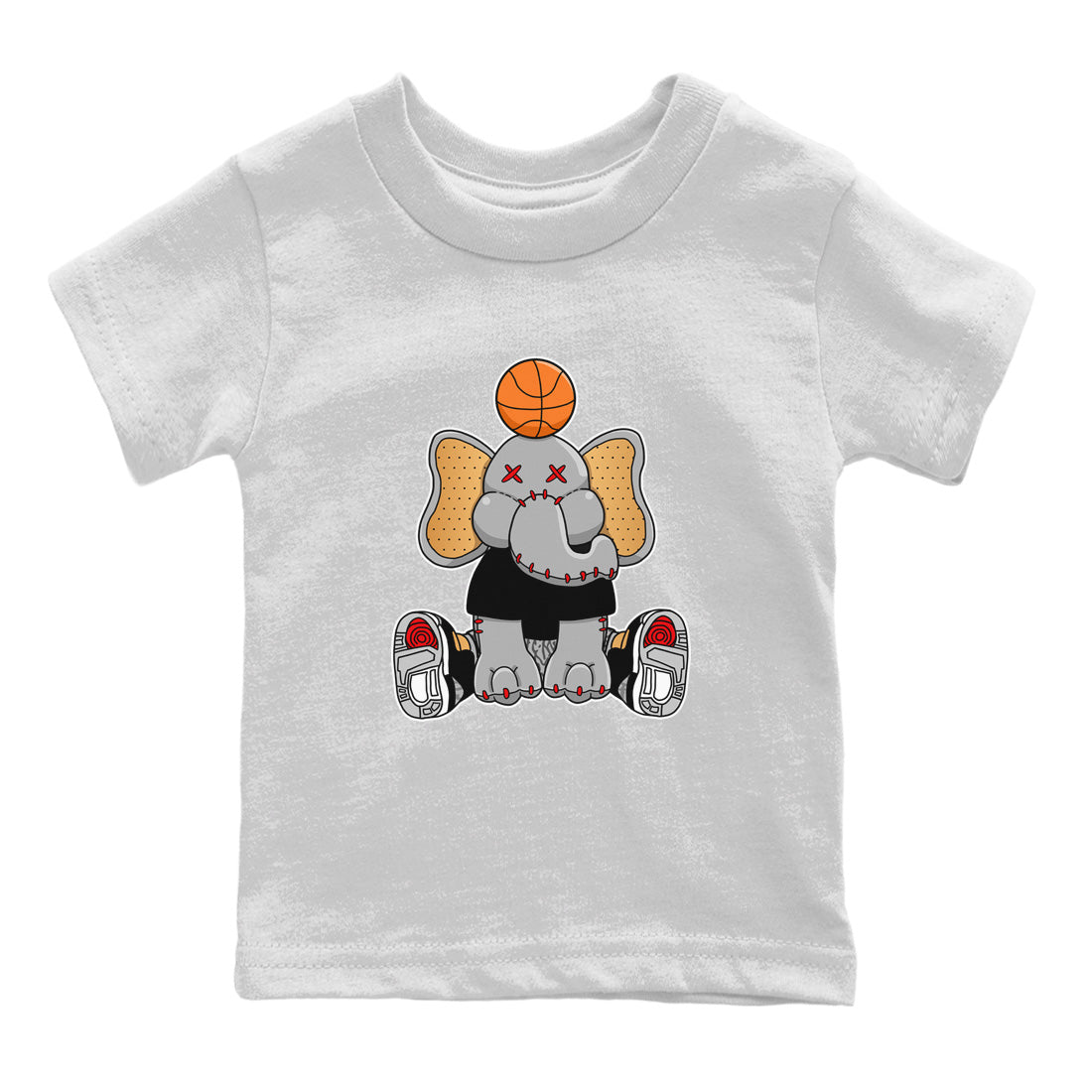 Jordan 3 Black Gold Sneaker Matching T-Shirt Elephant Doll Sneaker Tees Jordan 3 Black Gold Sneaker Release Tees Kids Shirts