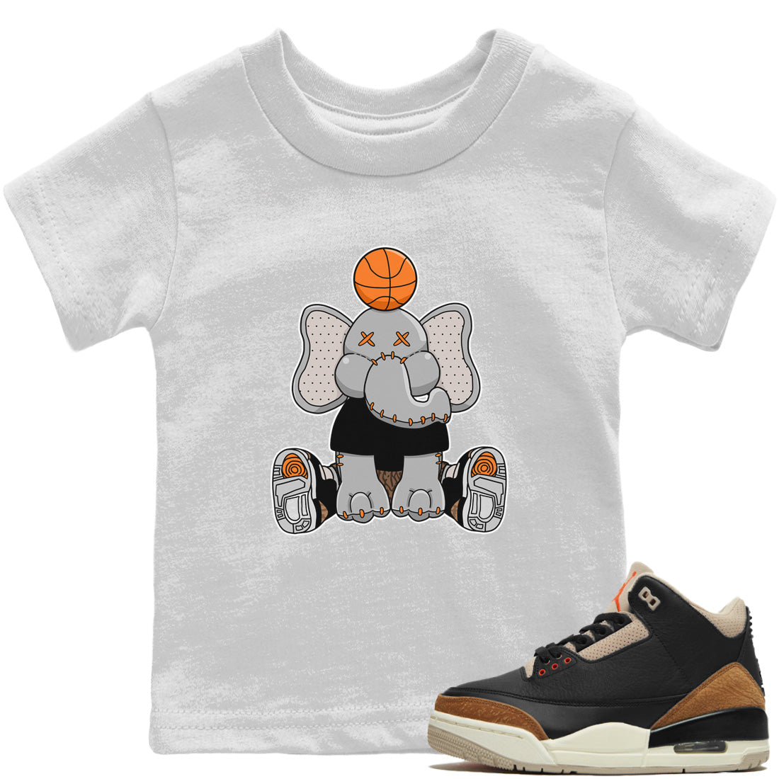 Jordan 3 Desert Elephant Sneaker Matching T-Shirt Elephant Doll Sneaker Tees Jordan 3 Desert Elephant Sneaker Release Tees Kids Shirts