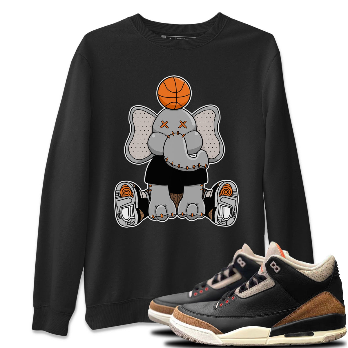 Jordan 3 Desert Elephant Sneaker Matching T-Shirt Elephant Doll Sneaker Tees Jordan 3 Desert Elephant Sneaker Release Tees Crew Neck Tees
