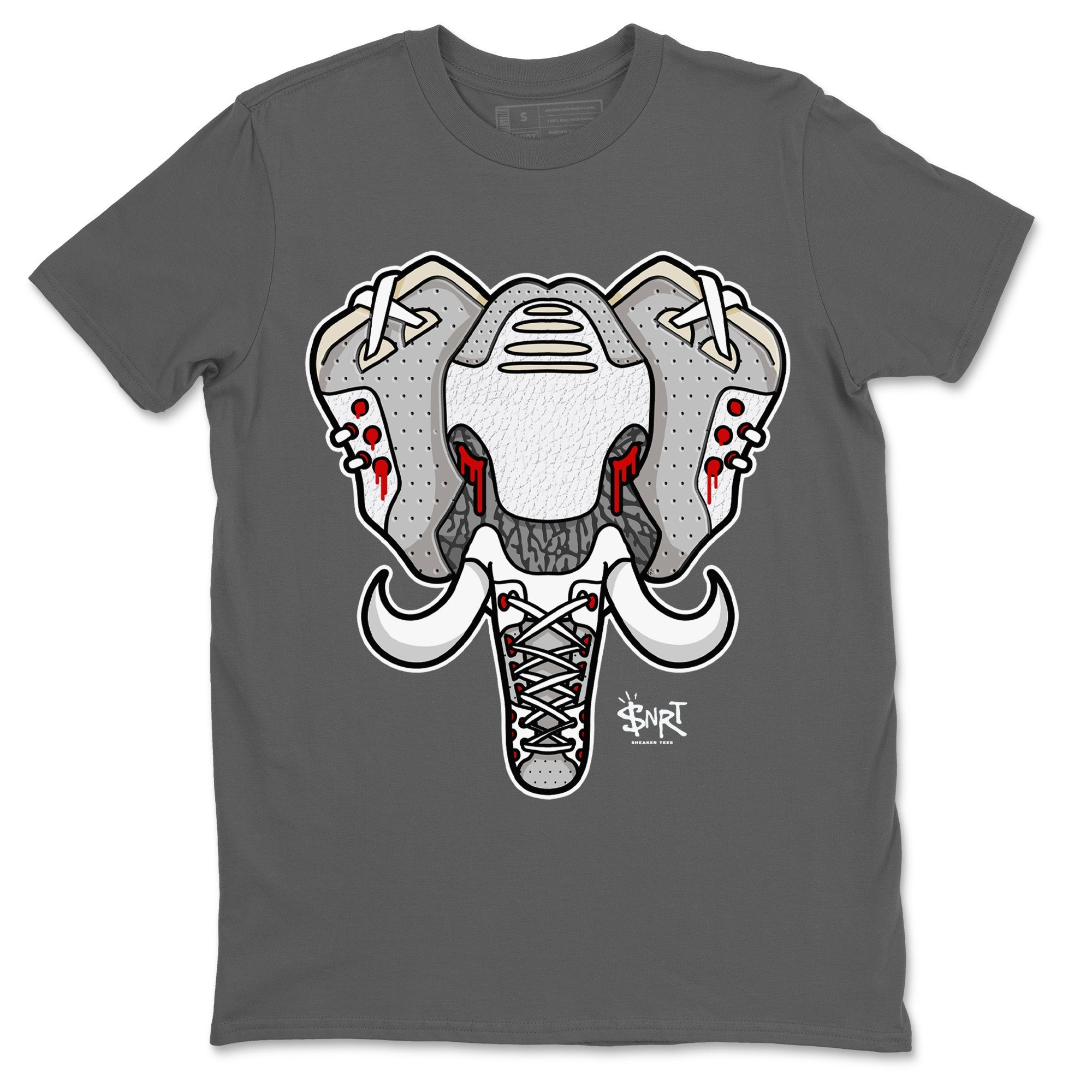 Air Jordan 3 White Cement Shirt To Match Jordans Elephant Symbol Sneaker Tees Air Jordan 3 Retro White Cement Drip Gear Zone Sneaker Matching Clothing Unisex Shirts Cool Grey 2