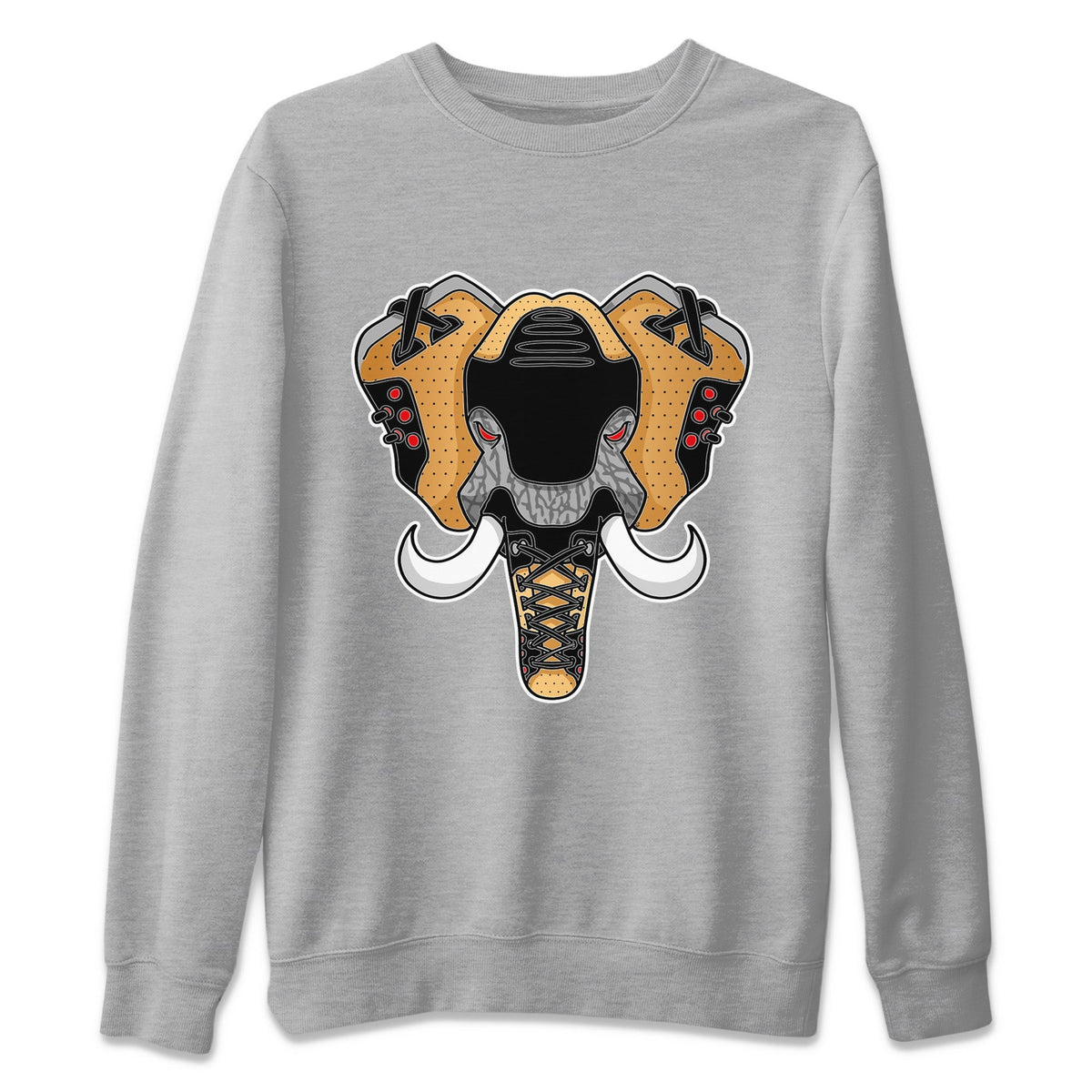 Jordan 3 Black Gold Sneaker Matching T-Shirt Elephant Symbol Sneaker Tees Jordan 3 Black Gold Sneaker Release Tees Crew Neck Tees
