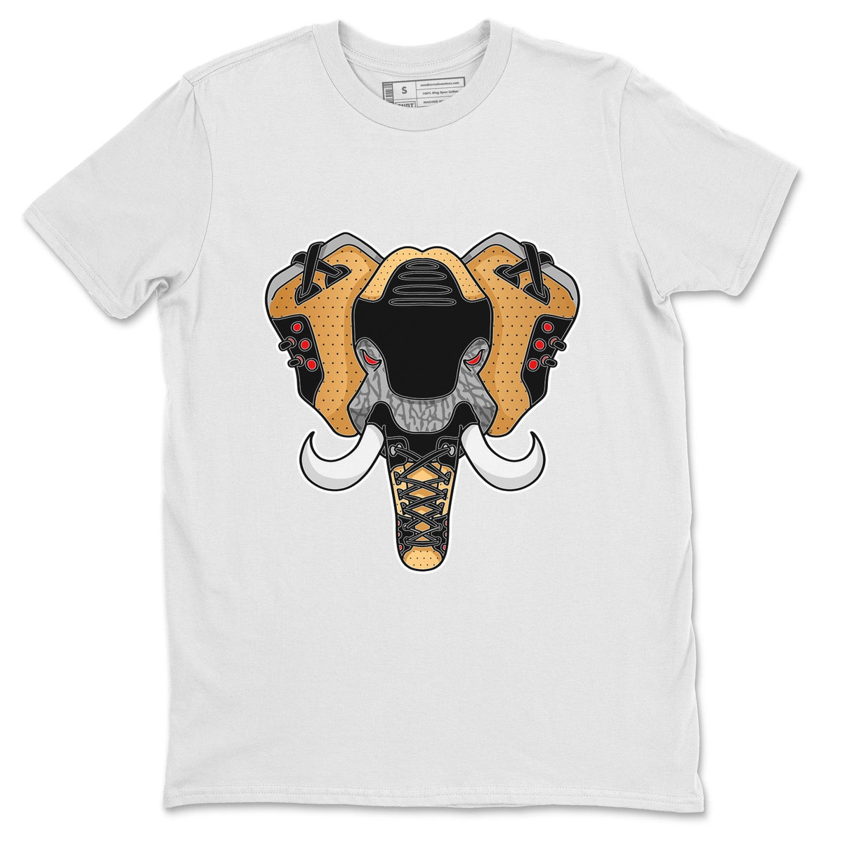 Jordan 3 Black Gold Sneaker Matching T-Shirt Elephant Symbol Sneaker Tees Jordan 3 Black Gold Sneaker Release Tees Crew Neck Tees