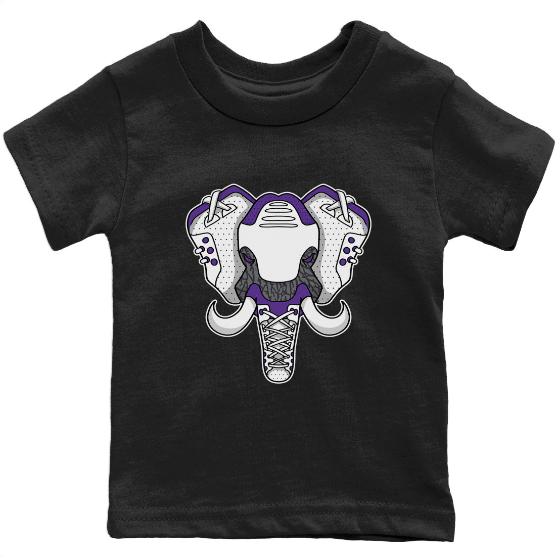 Jordan 3 Dark Iris Sneaker Matching T-Shirt Elephant Symbol Sneaker Tees Jordan 3 Dark Iris Sneaker Release Tees Kids Shirts