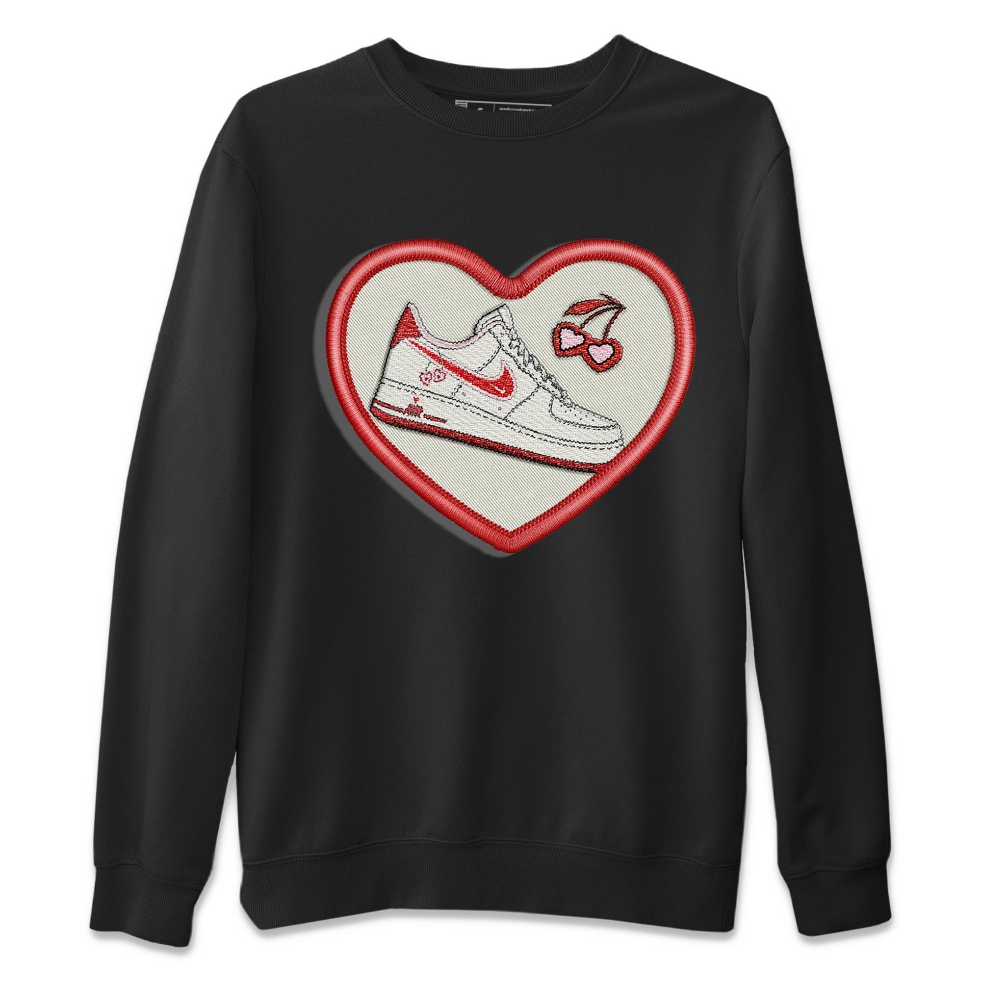 Air Force 1 Valentines Day Sneaker Match Tees Embroidery Patch Sneaker Tees Air Force 1 Valentines Day Jordan to match sneaker T-Shirt Crew Neck Shirts
