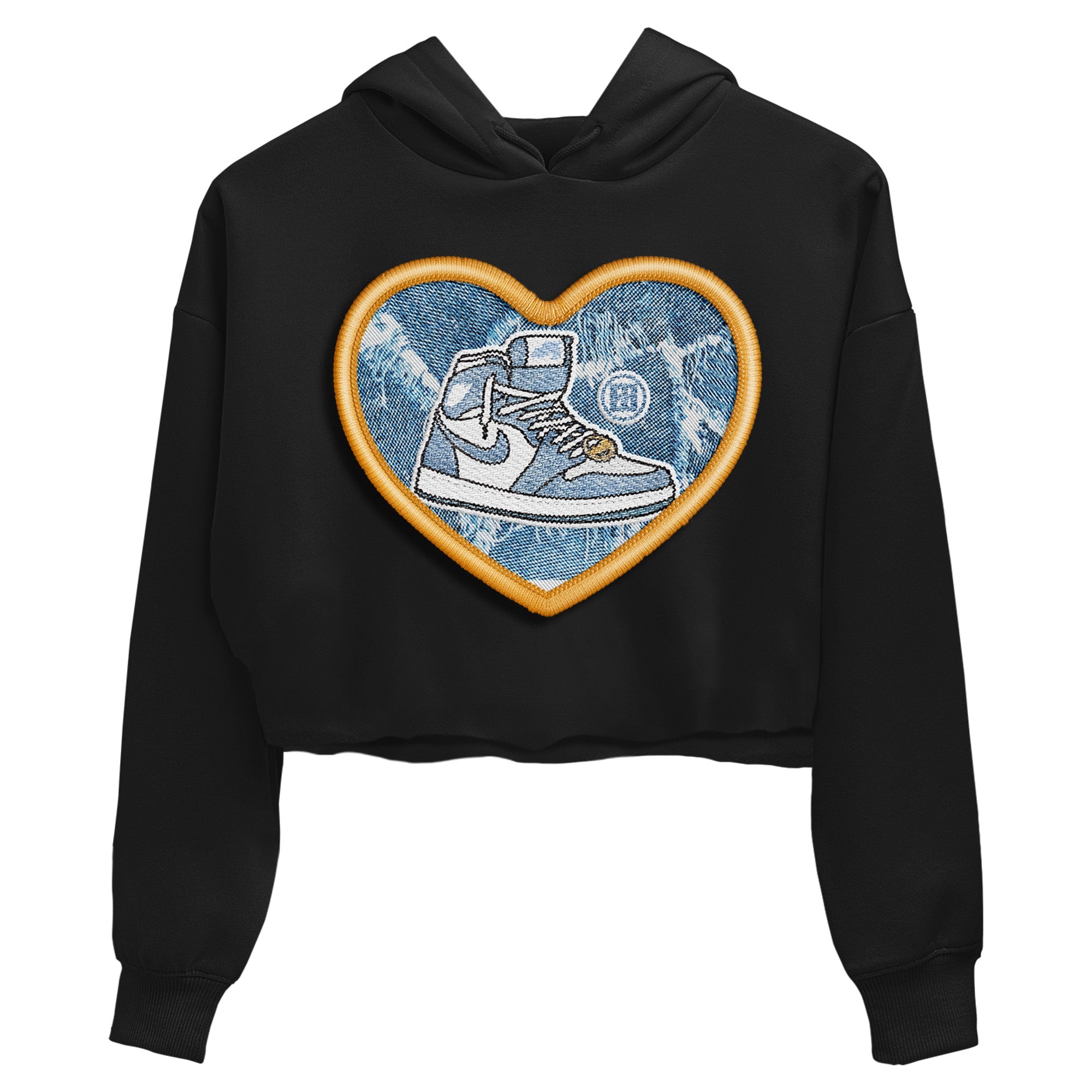 Jordan 1 Denim Sneaker Matching T-Shirt Embroidery Patch Sneaker Tees Jordan 1 Denim Sneaker Release Tees Women's Shirts