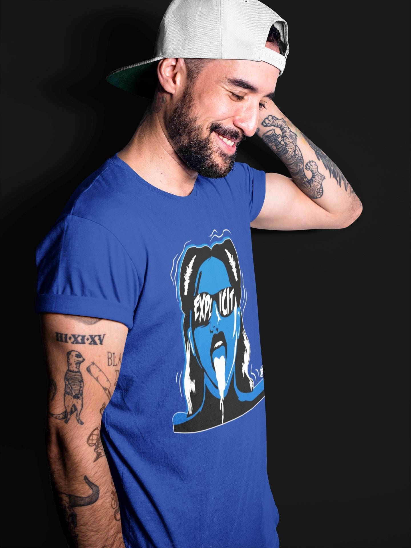 Jordan 1 Dark Marina Blue Sneaker Matching T-Shirt Explicit Sneaker Tees Jordan 1 Dark Marina Blue Sneaker Release Tees Crew Neck Tees