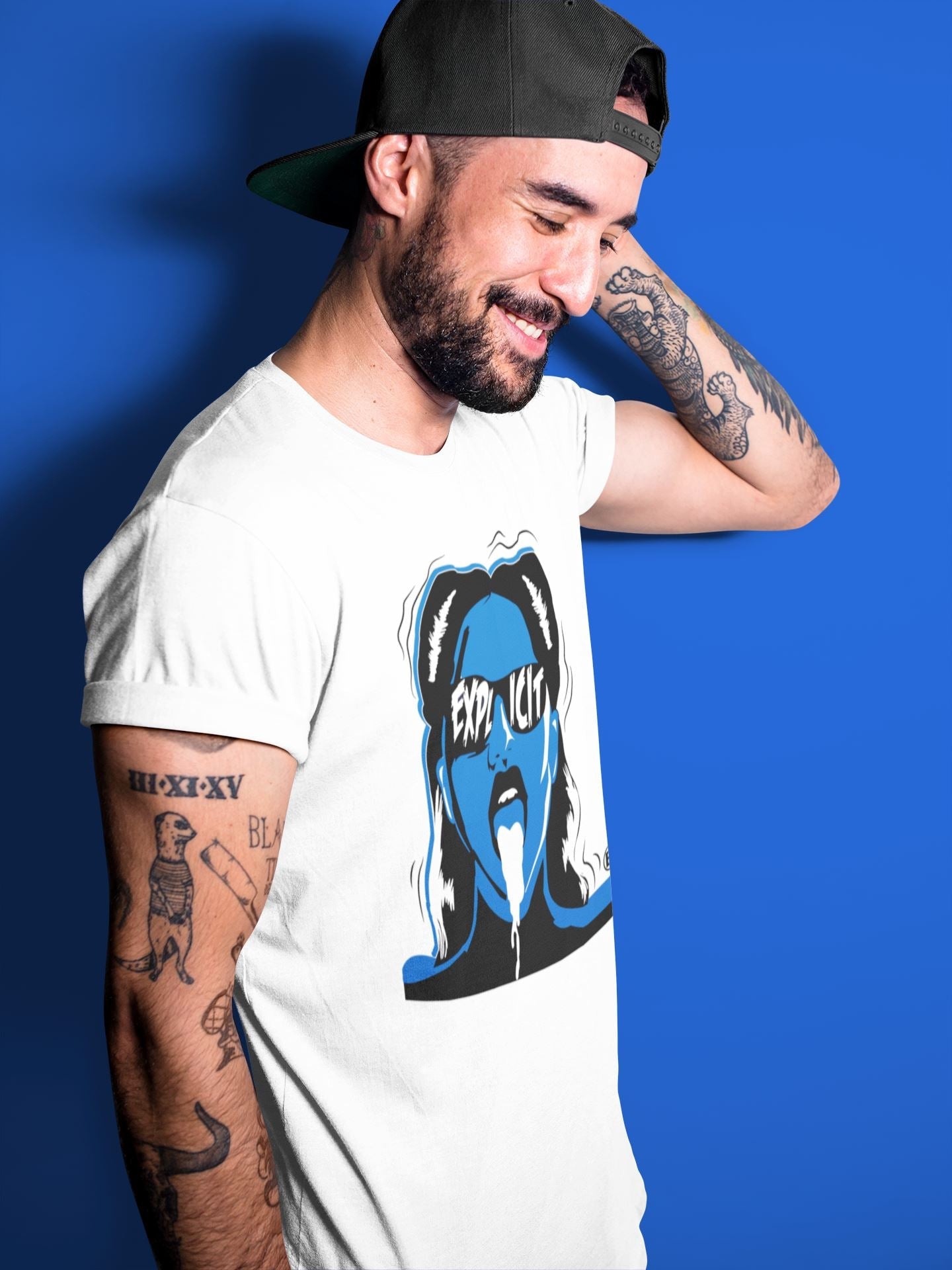 Jordan 1 Dark Marina Blue Sneaker Matching T-Shirt Explicit Sneaker Tees Jordan 1 Dark Marina Blue Sneaker Release Tees Crew Neck Tees