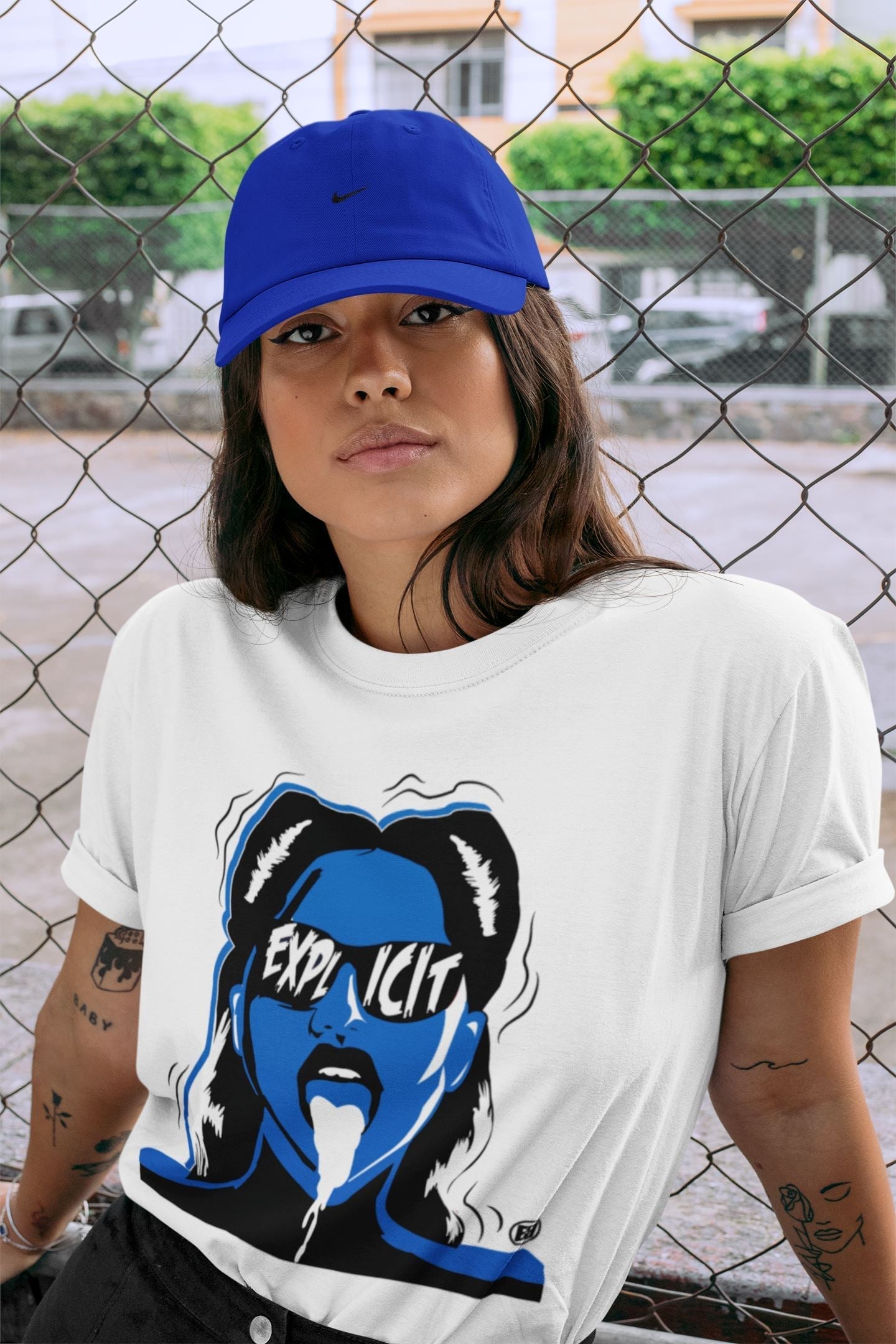 Jordan 1 Dark Marina Blue Sneaker Matching T-Shirt Explicit Sneaker Tees Jordan 1 Dark Marina Blue Sneaker Release Tees Crew Neck Tees