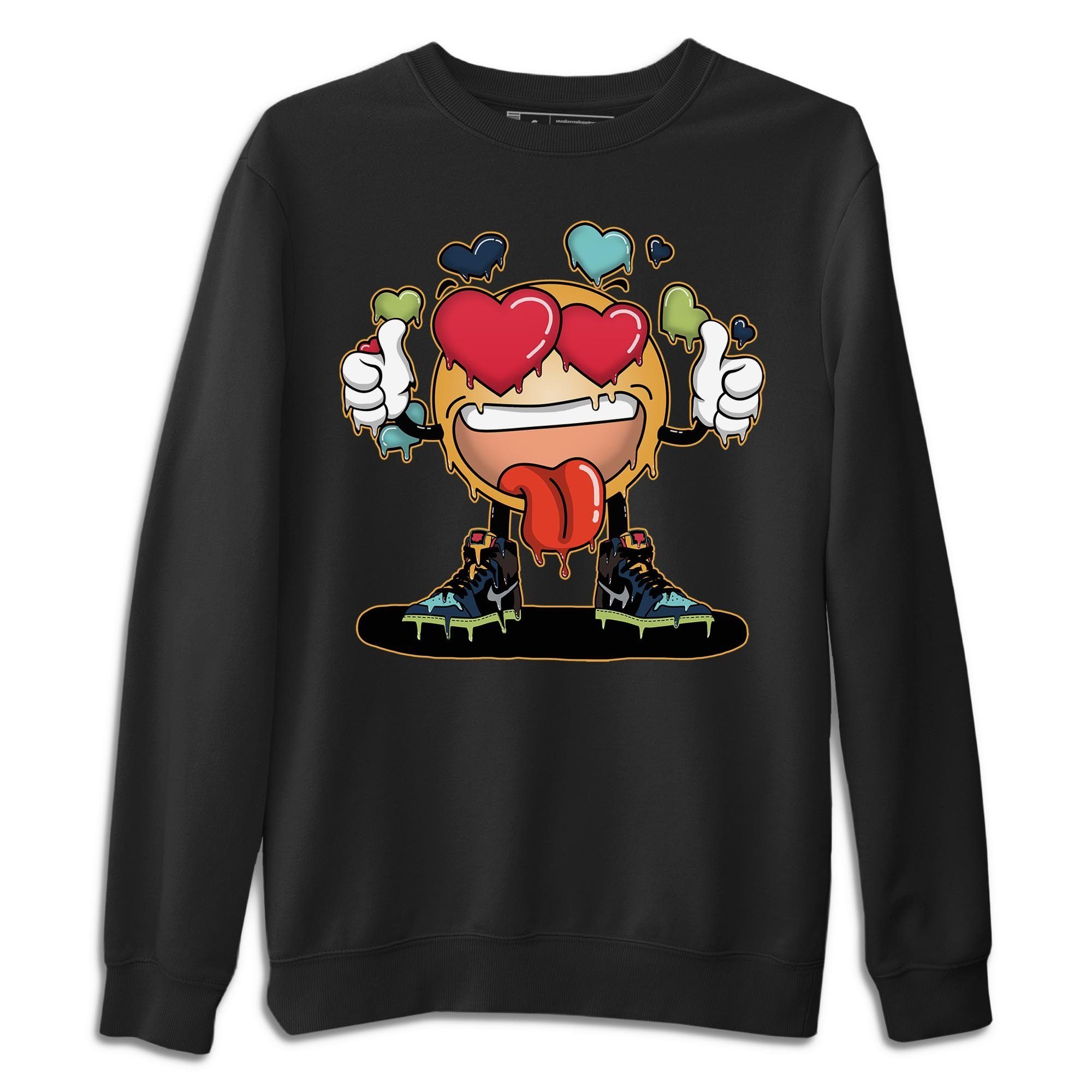 Jordan 1 Bio Hack Sneaker Match Tees Fallin' Love Emoji Sneaker Tees Jordan 1 Bio Hack Jordan to match sneaker T-Shirt Crew Neck Shirts