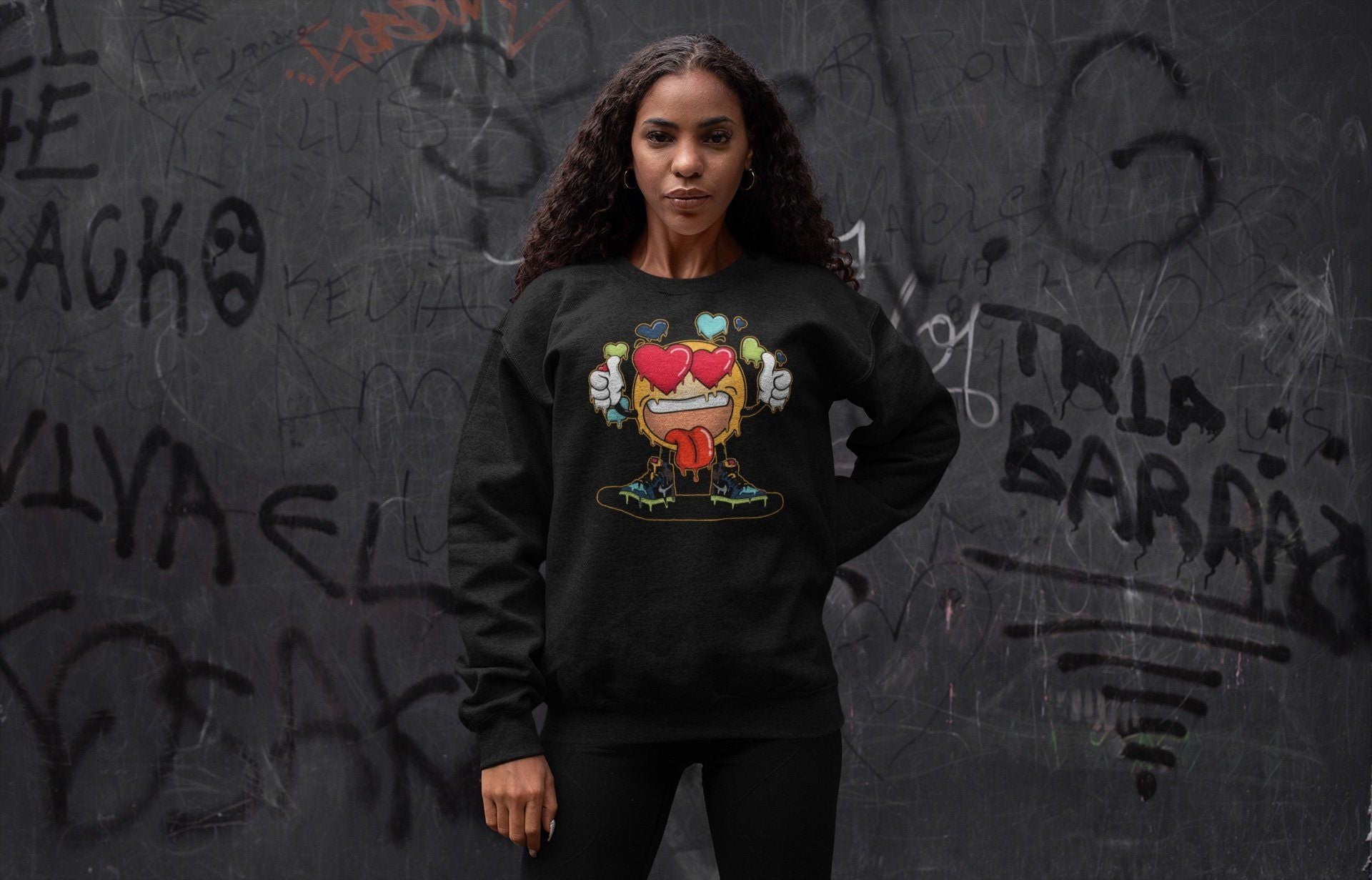 Jordan 1 Bio Hack Sneaker Match Tees Fallin' Love Emoji Sneaker Tees Jordan 1 Bio Hack Jordan to match sneaker T-Shirt Crew Neck Shirts