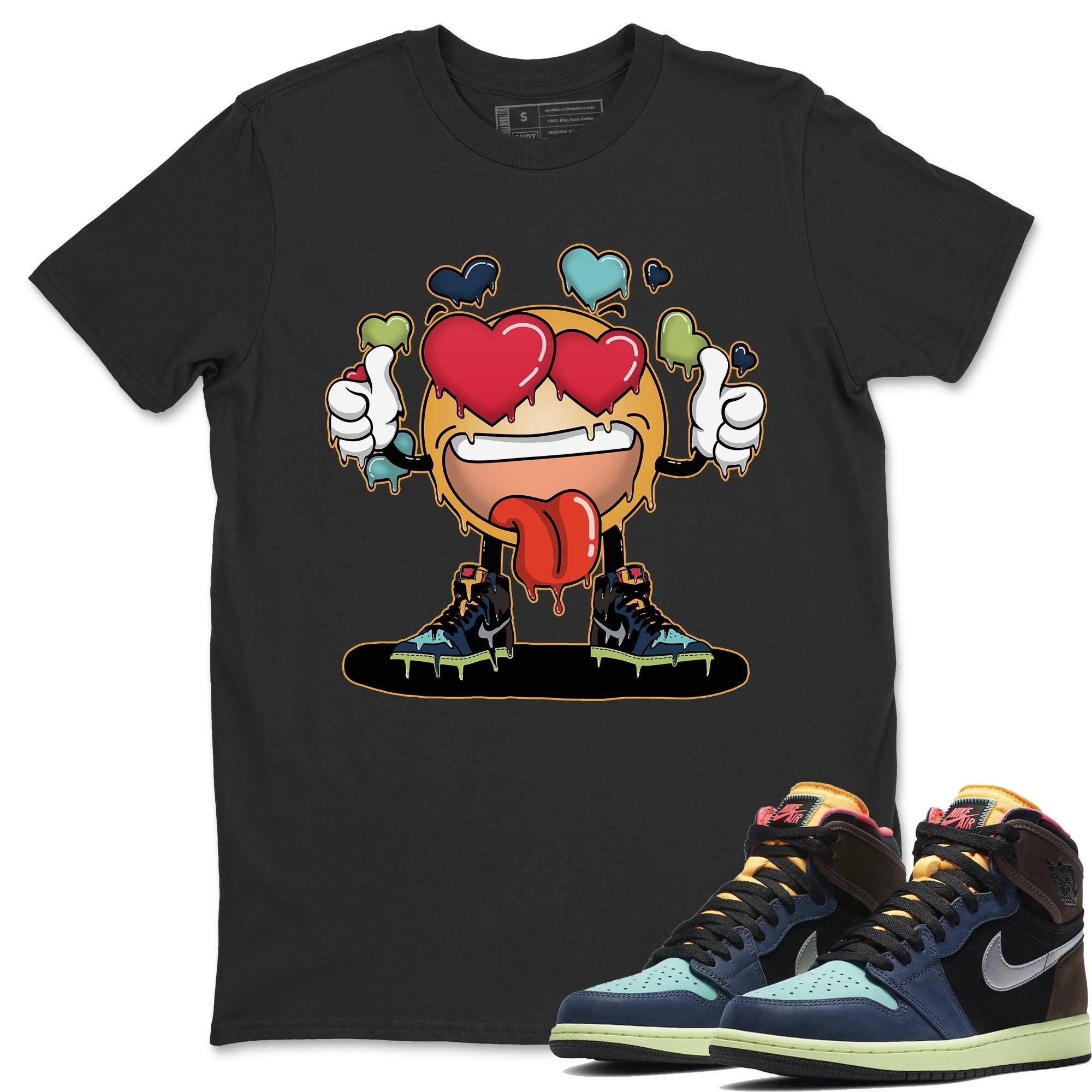 Jordan 1 Bio Hack Sneaker Match Tees Fallin' Love Emoji Sneaker Tees Jordan 1 Bio Hack Jordan to match sneaker T-Shirt Crew Neck Shirts