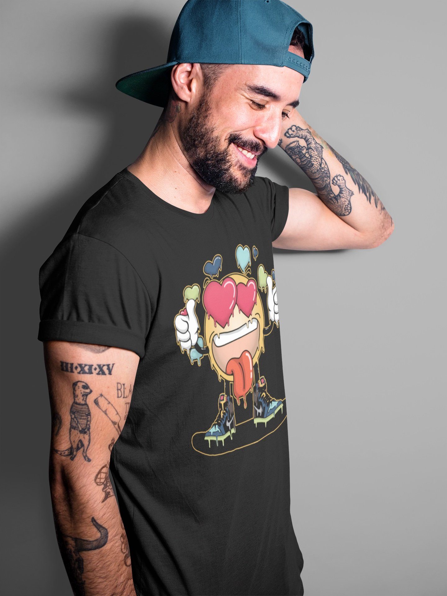 Jordan 1 Bio Hack Sneaker Match Tees Fallin' Love Emoji Sneaker Tees Jordan 1 Bio Hack Jordan to match sneaker T-Shirt Crew Neck Shirts