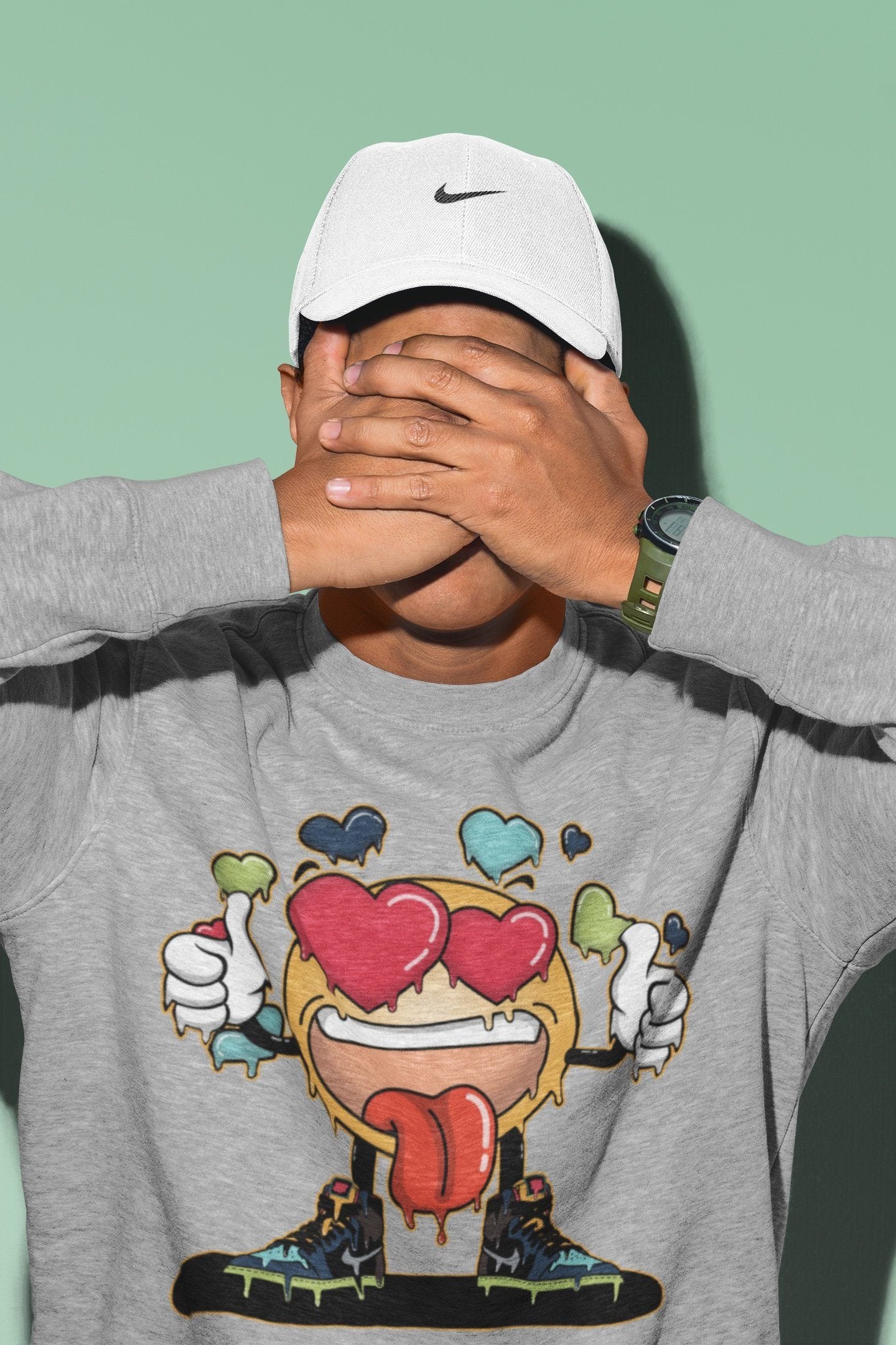 Jordan 1 Bio Hack Sneaker Match Tees Fallin' Love Emoji Sneaker Tees Jordan 1 Bio Hack Jordan to match sneaker T-Shirt Crew Neck Shirts