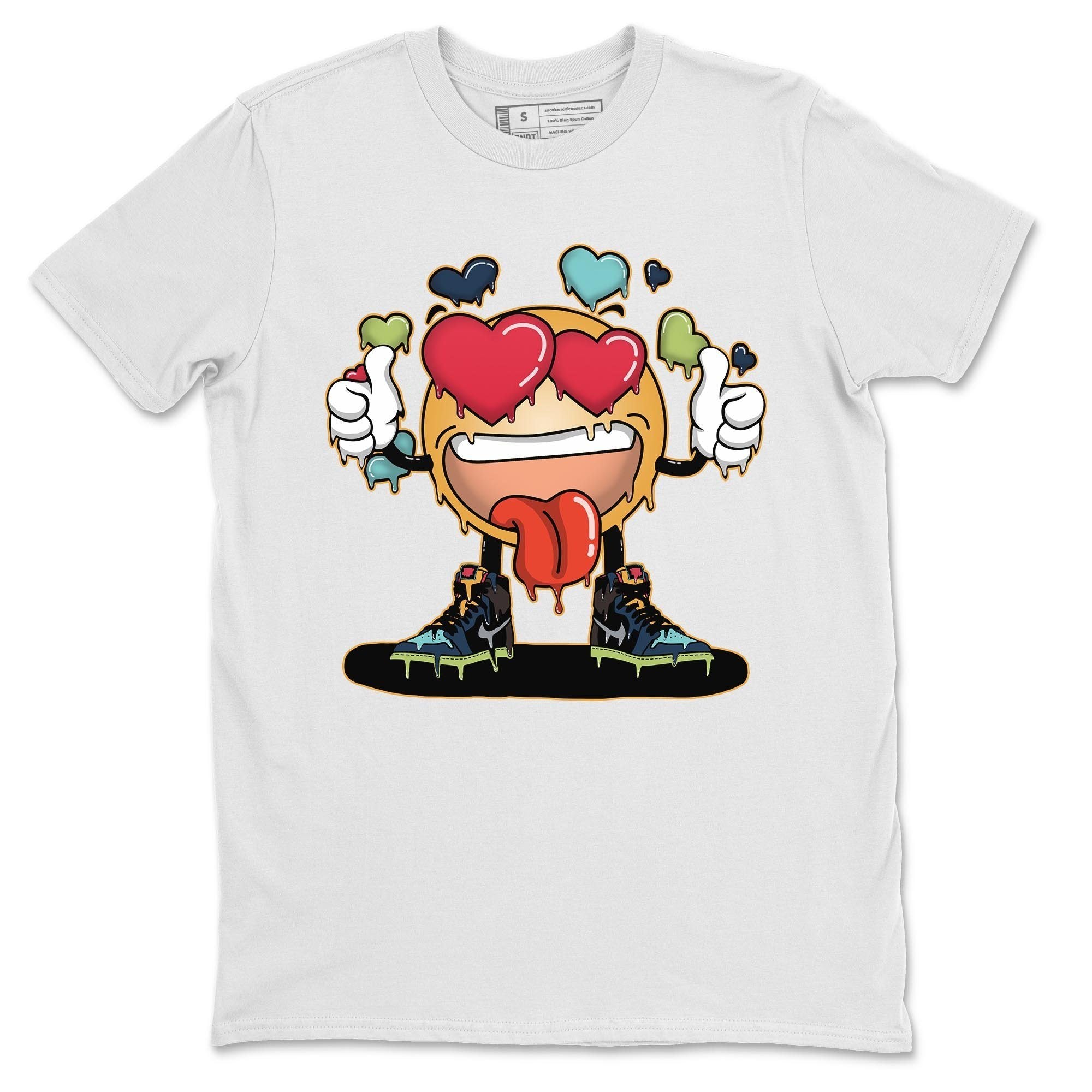 Jordan 1 Bio Hack Sneaker Match Tees Fallin' Love Emoji Sneaker Tees Jordan 1 Bio Hack Jordan to match sneaker T-Shirt Crew Neck Shirts