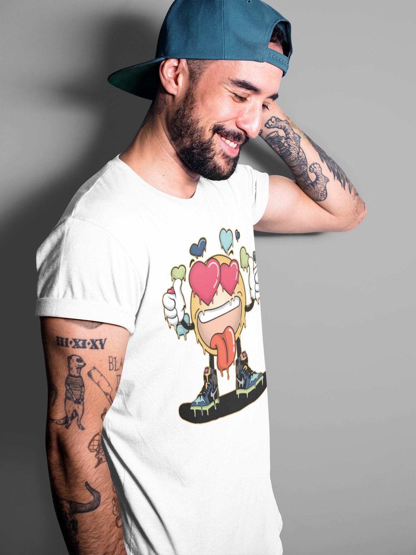 Jordan 1 Bio Hack Sneaker Match Tees Fallin' Love Emoji Sneaker Tees Jordan 1 Bio Hack Jordan to match sneaker T-Shirt Crew Neck Shirts