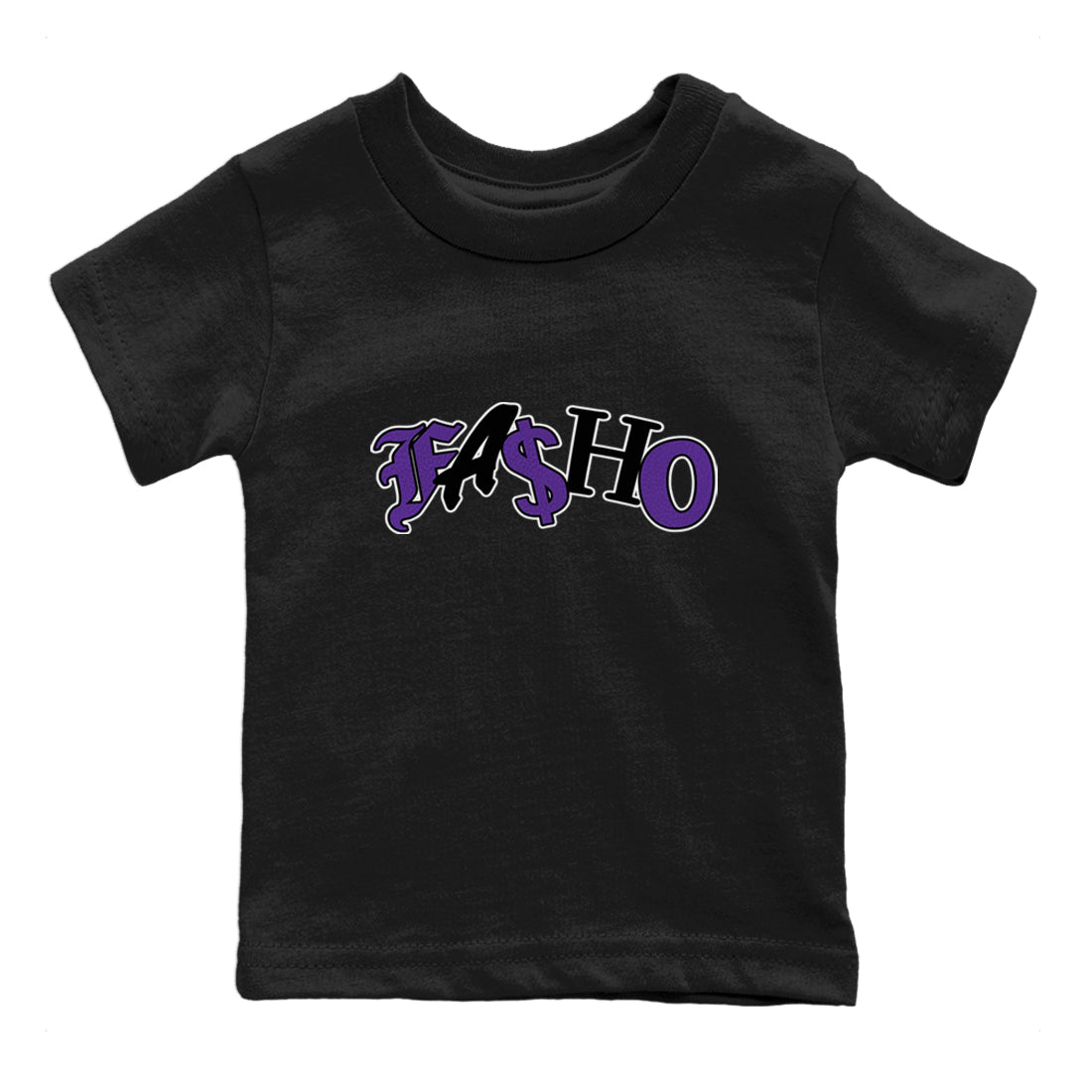 Air Jordan 12 Field Purple Sneaker Match Tees Fasho Streetwear Sneaker Shirt AJJordan 12 Lakers Sneaker Release Tees Kids Shirts Black 2