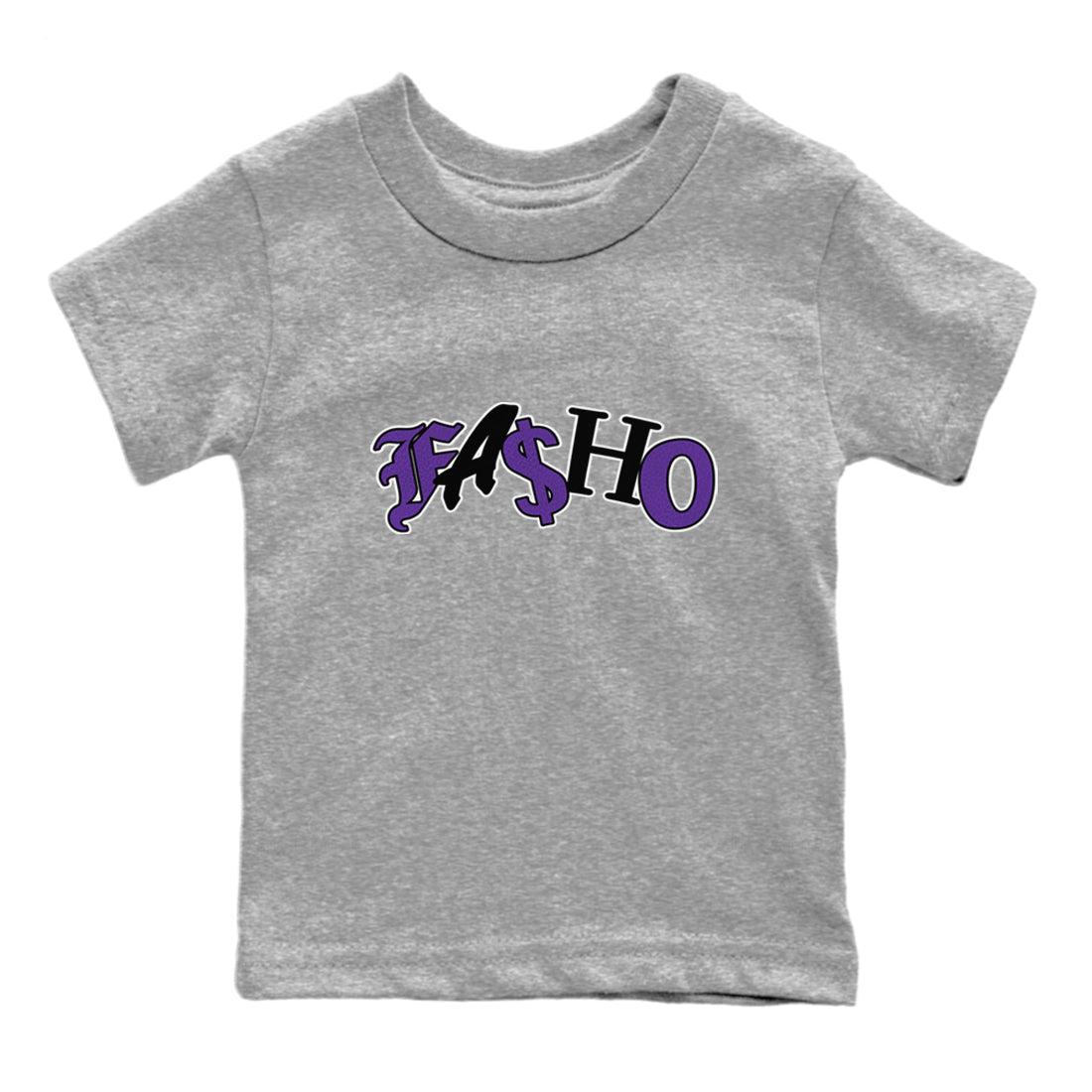 Air Jordan 12 Field Purple Sneaker Match Tees Fasho Streetwear Sneaker Shirt AJJordan 12 Lakers Sneaker Release Tees Kids Shirts Heather Grey 2