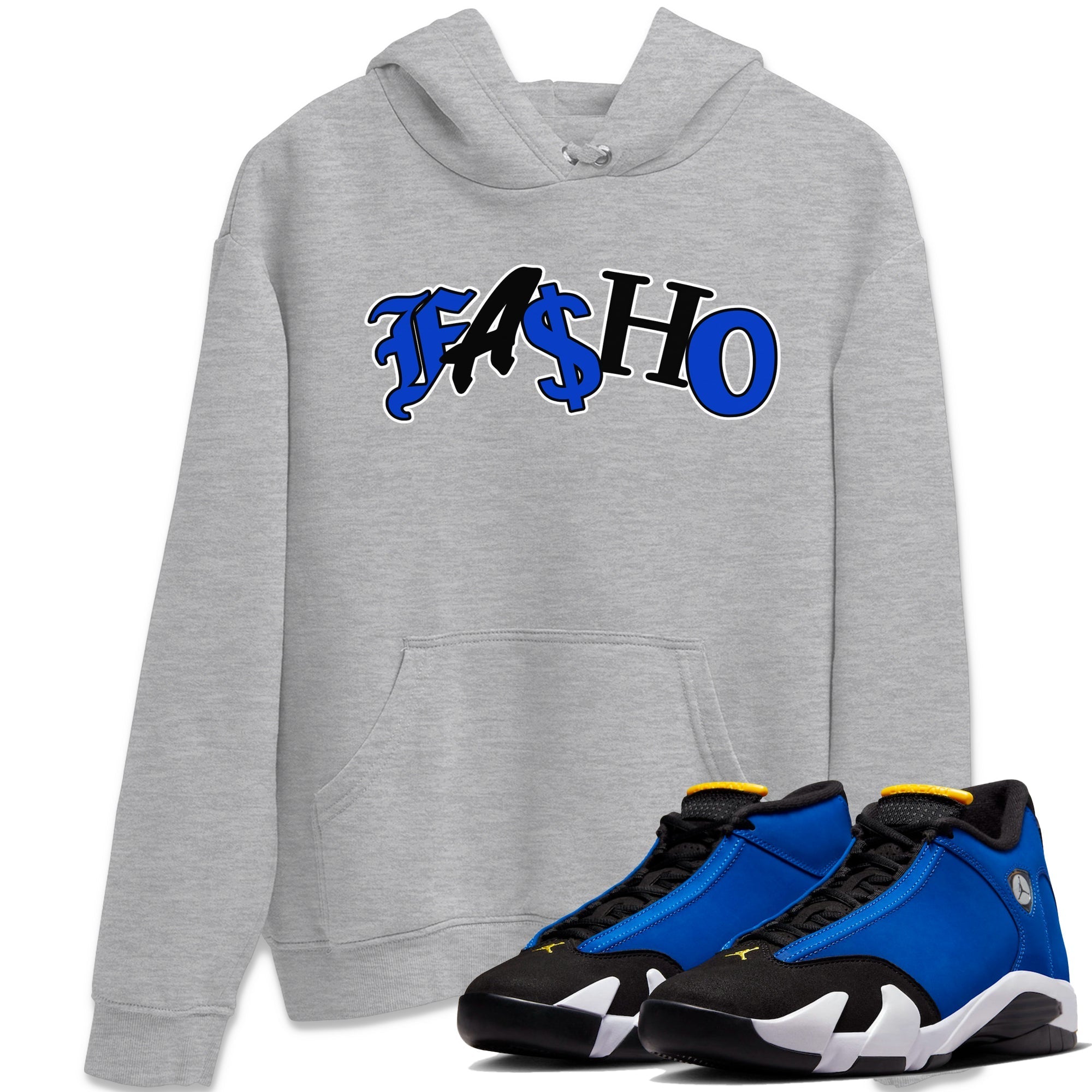 Air Jordan 14 Laney Sneaker Match Tees Fasho Sneaker Tees AJ14 Laney Sneaker Release Tees Unisex Shirts Heather Grey 1