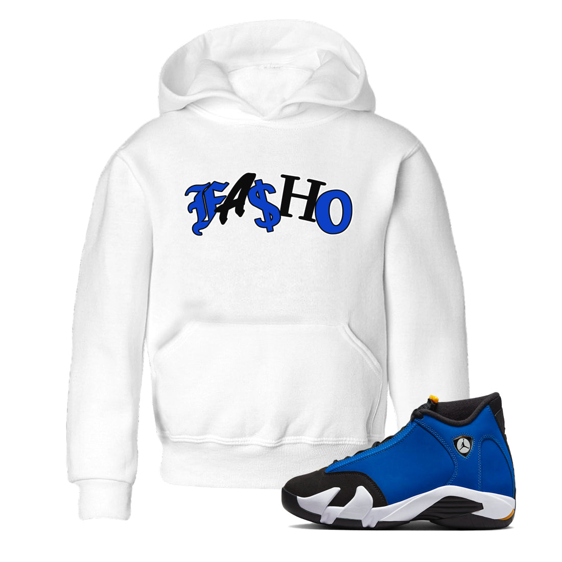 Air Jordan 14 Laney Sneaker Match Tees Fasho Streetwear Sneaker Shirt AJ14 Laney Sneaker Release Tees Kids Shirts White 1