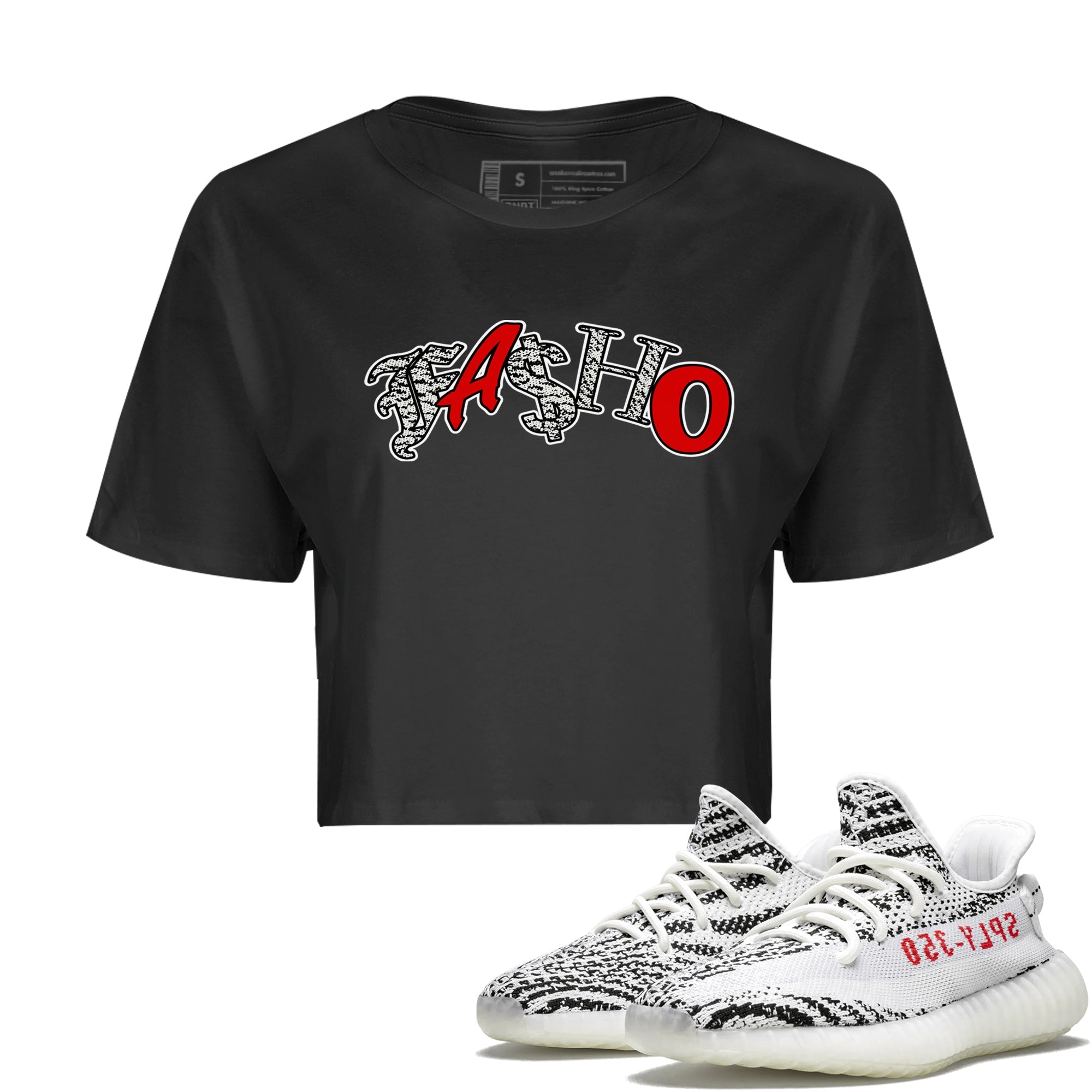 Yeezy 350 Zebra Sneaker Match Tees Fasho Streetwear Sneaker Shirt Yeezy Boost 350 V2 Zebra Sneaker Release Tees Women's Shirts Black 1