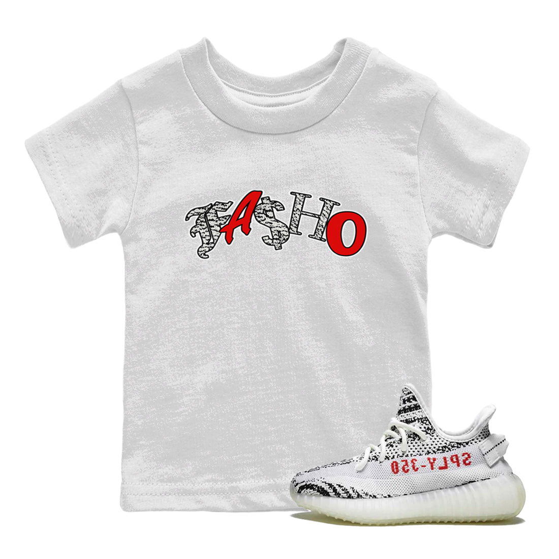 Yeezy 350 Zebra Sneaker Match Tees Fasho Streetwear Sneaker Shirt Yeezy Boost 350 V2 Zebra Sneaker Release Tees Kids Shirts White 1