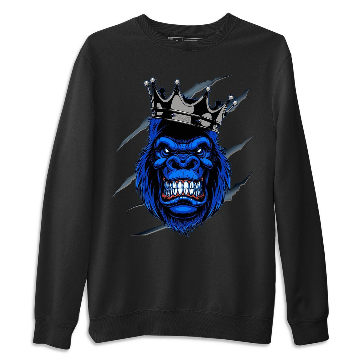 Jordan 1 Royal Black Shirt To Match Jordans Ferocious Gorilla Sneaker Tees Jordan 1 Royal Black Drip Gear Zone Sneaker Matching Clothing Unisex Shirts
