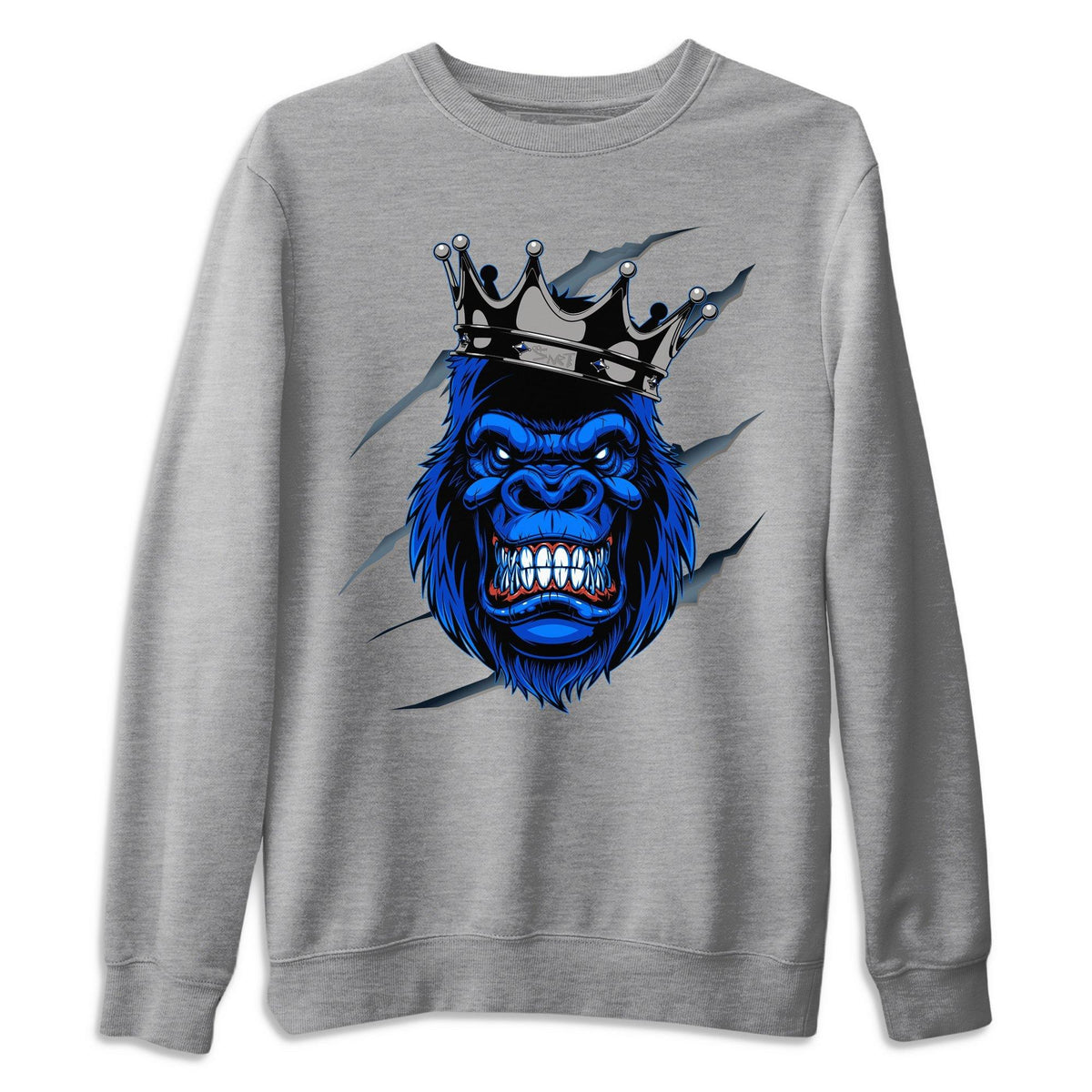 Jordan 1 Royal Black Shirt To Match Jordans Ferocious Gorilla Sneaker Tees Jordan 1 Royal Black Drip Gear Zone Sneaker Matching Clothing Unisex Shirts
