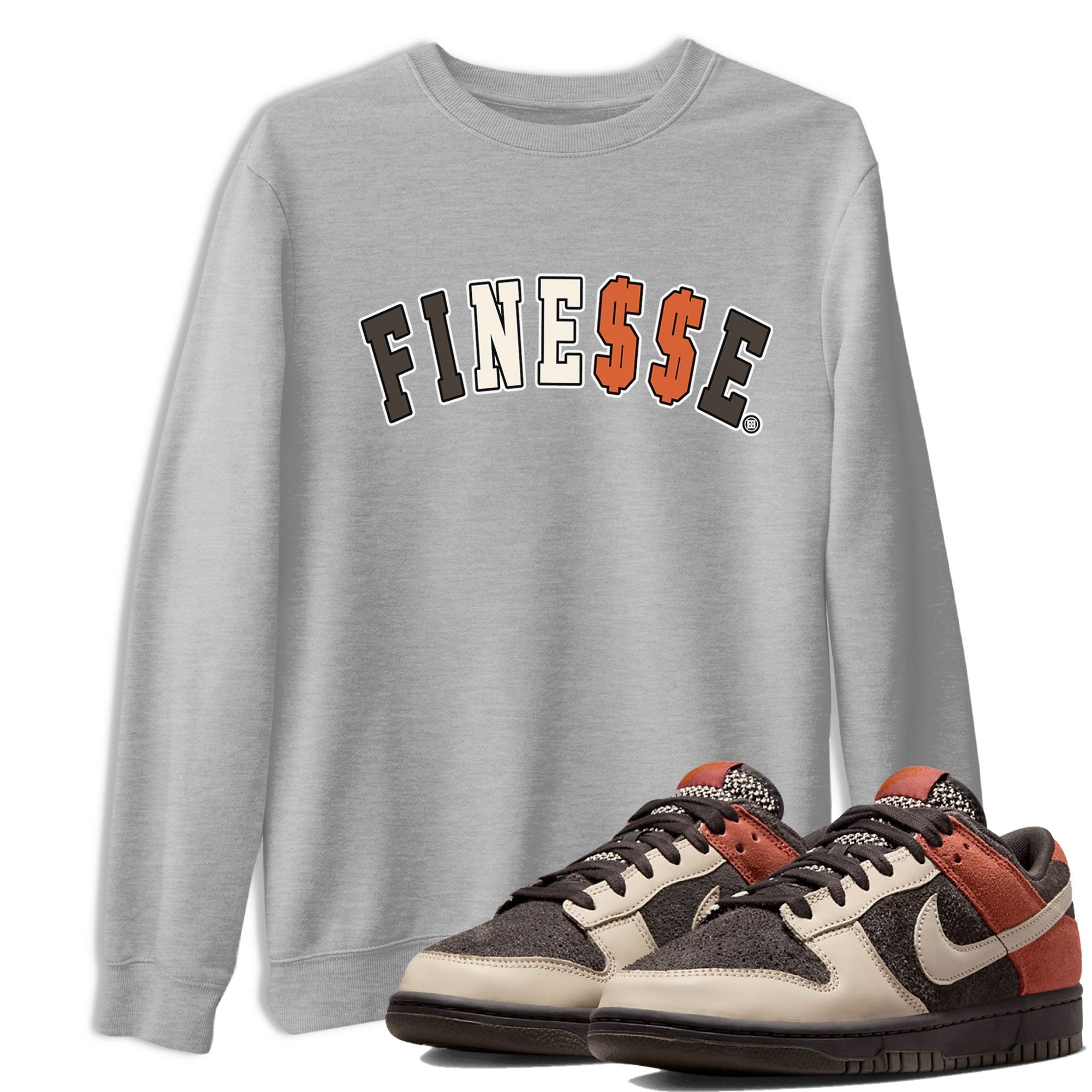 Dunk Red Panda shirt to match jordans Finesse sneaker tees Dunk Low Red Panda Drip Gear Zone Sneaker Matching Shirts Crew Neck Casual Fit Heather Grey 1 T-Shirt