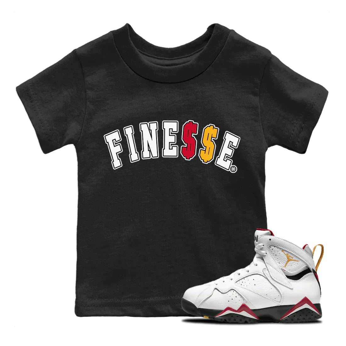 Jordan 7 Cardinal Shirt To Match Jordans Finesse Sneaker Tees Jordan 7 Cardinal Drip Gear Zone Sneaker Matching Clothing Kids Shirts