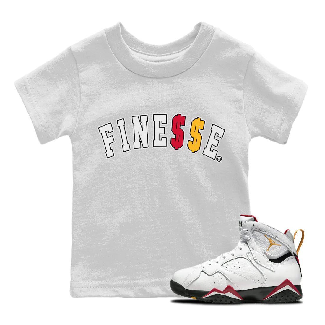 Jordan 7 Cardinal Shirt To Match Jordans Finesse Sneaker Tees Jordan 7 Cardinal Drip Gear Zone Sneaker Matching Clothing Kids Shirts
