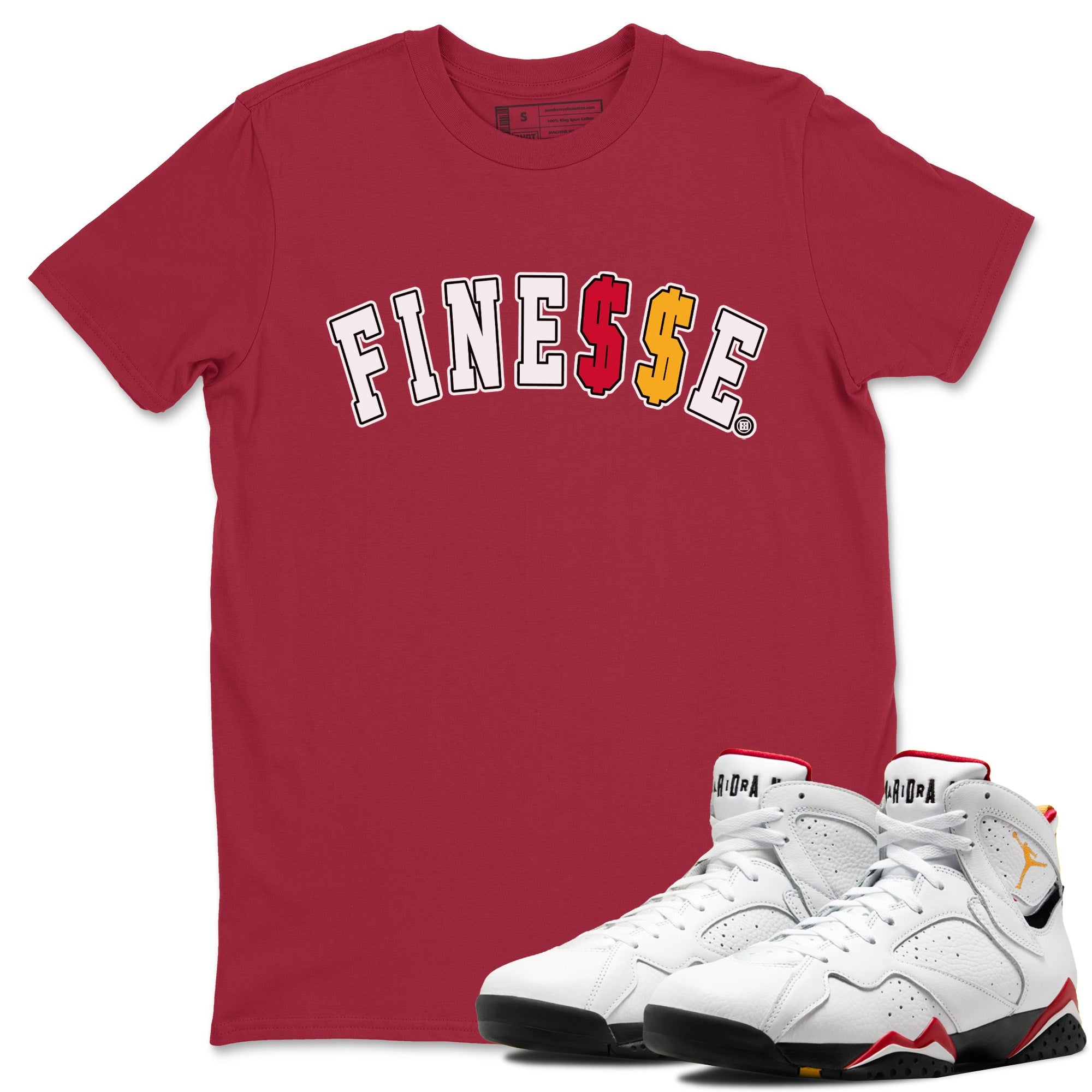 Jordan 7 Cardinal Shirt To Match Jordans Finesse Sneaker Tees Jordan 7 Cardinal Drip Gear Zone Sneaker Matching Clothing Unisex Shirts